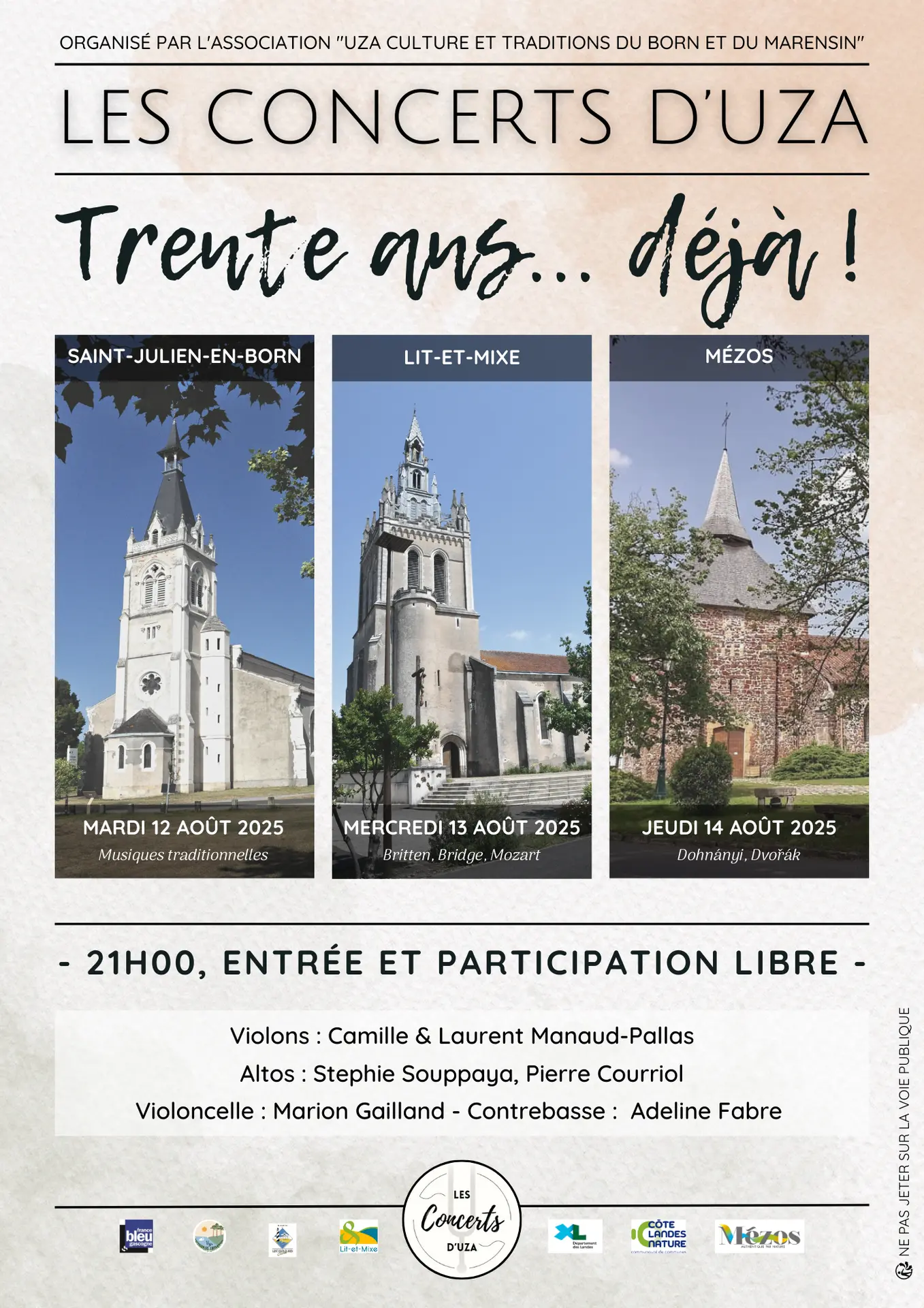 Les Concerts d’Uza - Affiche 2025 - 1