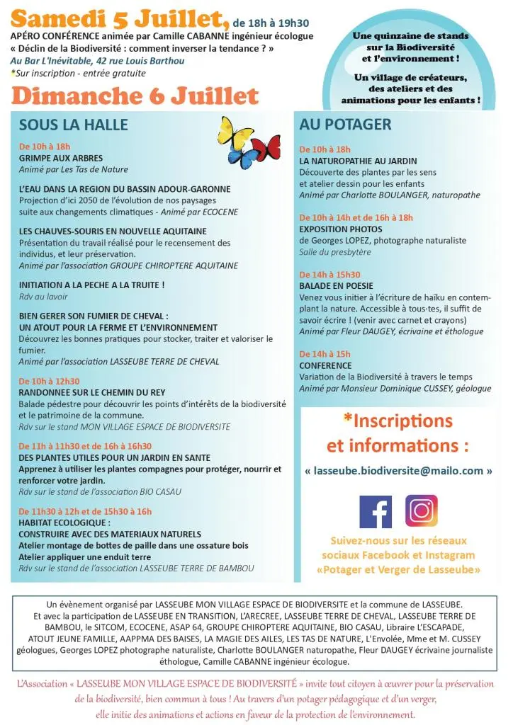Programme - Fête de la Biodiversité 2025