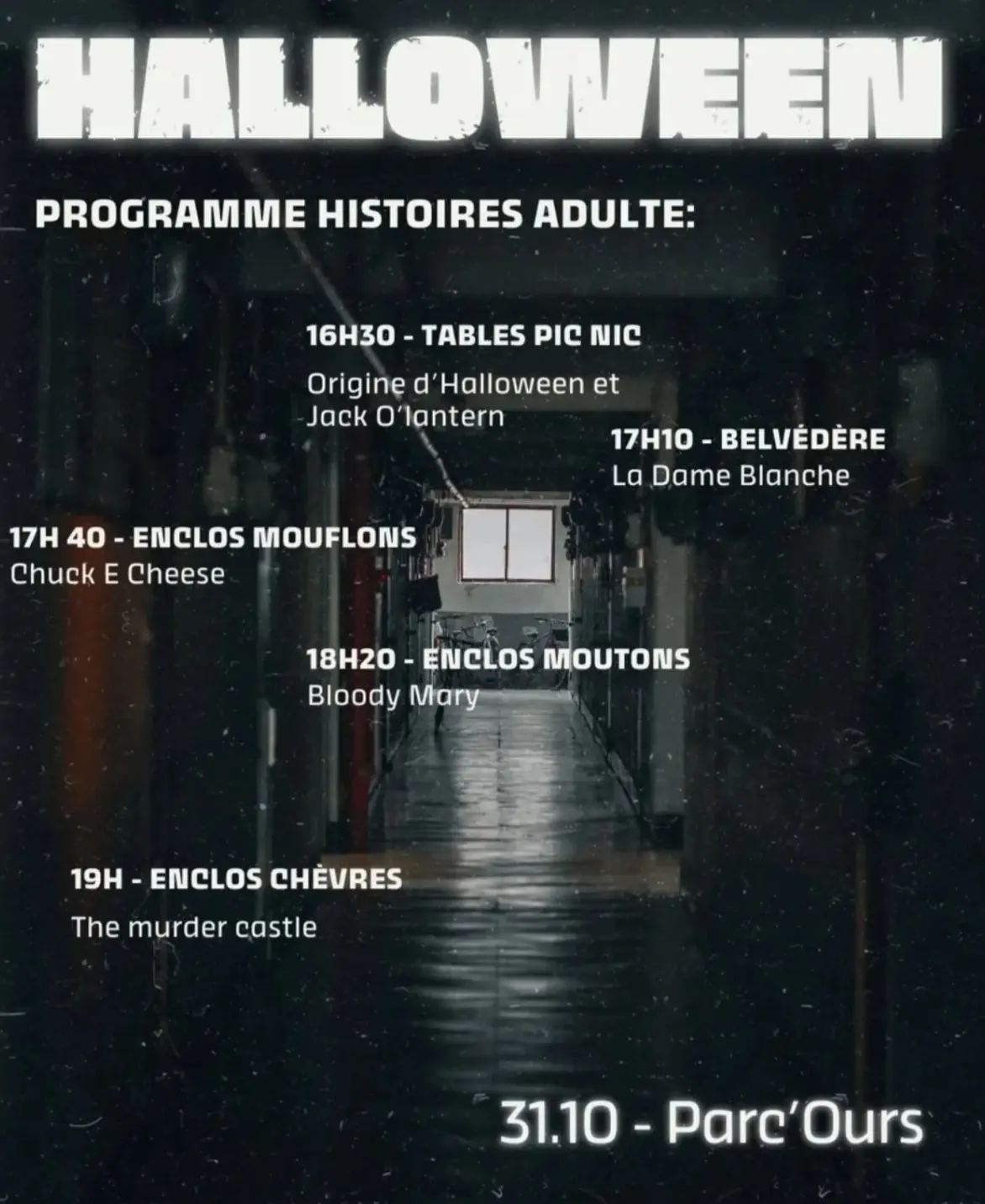 Programme Halloween Parc Ours