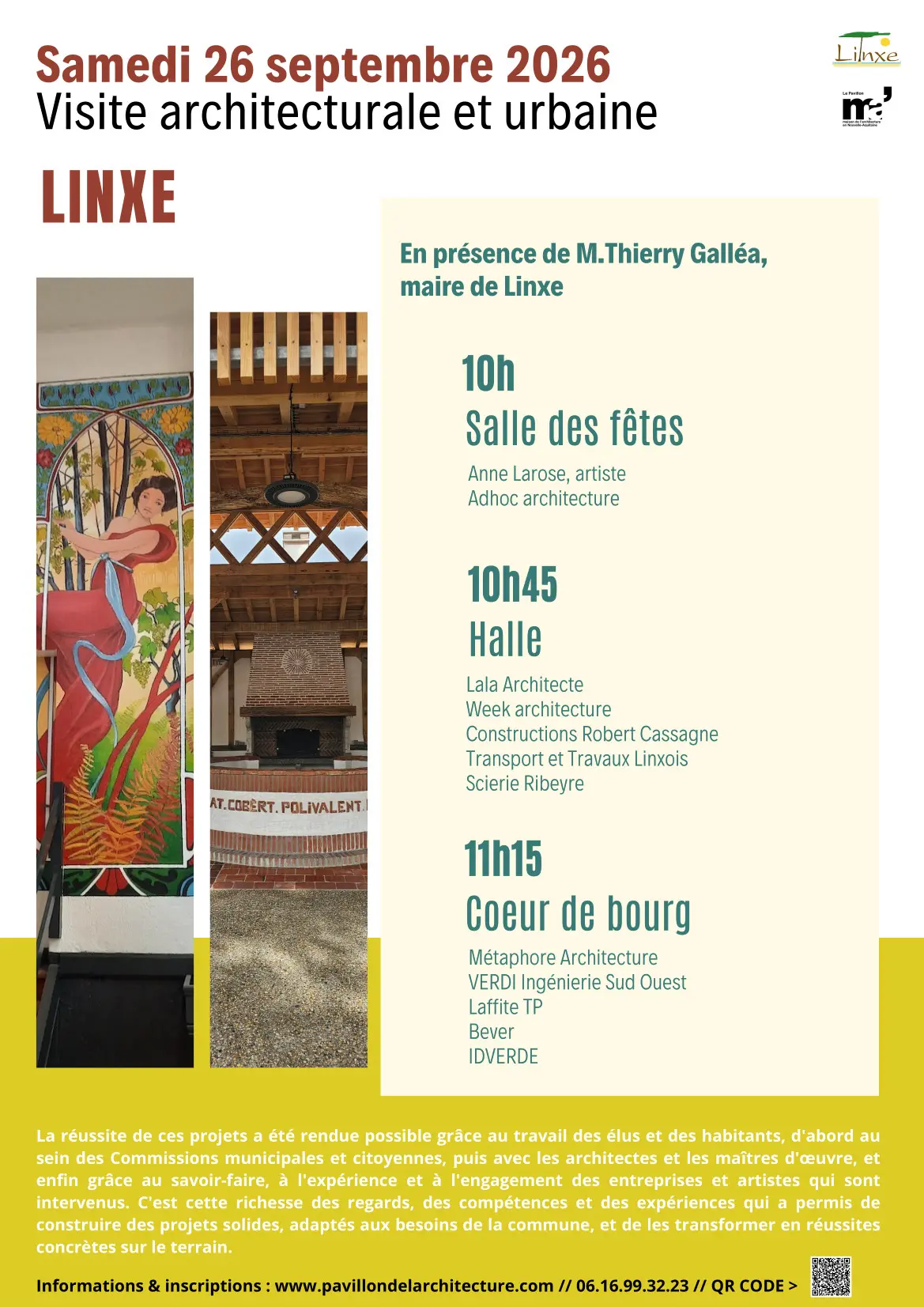 Visite archi Affiche Linxe