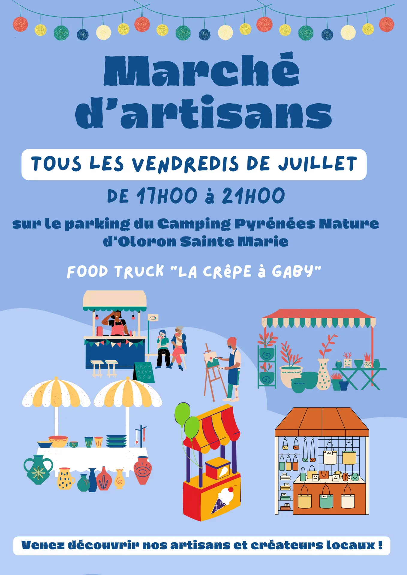 affiche marché camping - 1