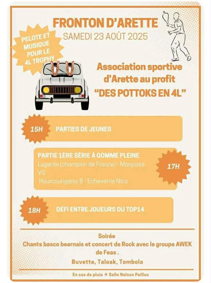 Pelote et musique pour le 4L Trophy
