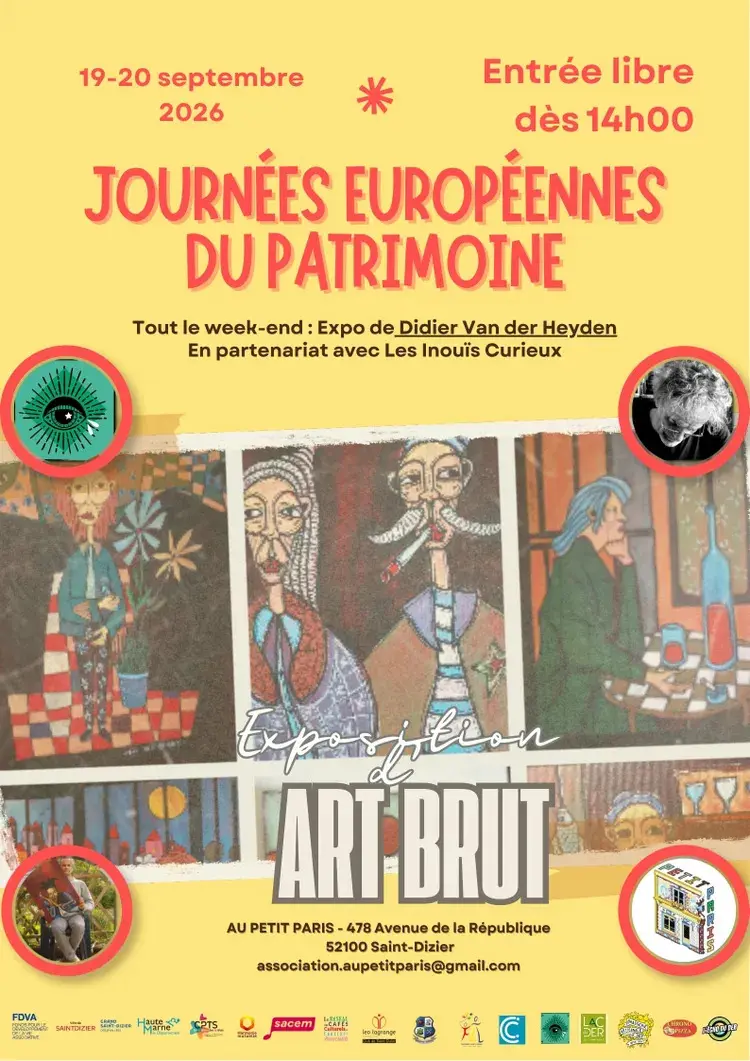 ©Bar Au Petit Paris - Exposition d’art brut de l'artiste Didier Van der Heyden