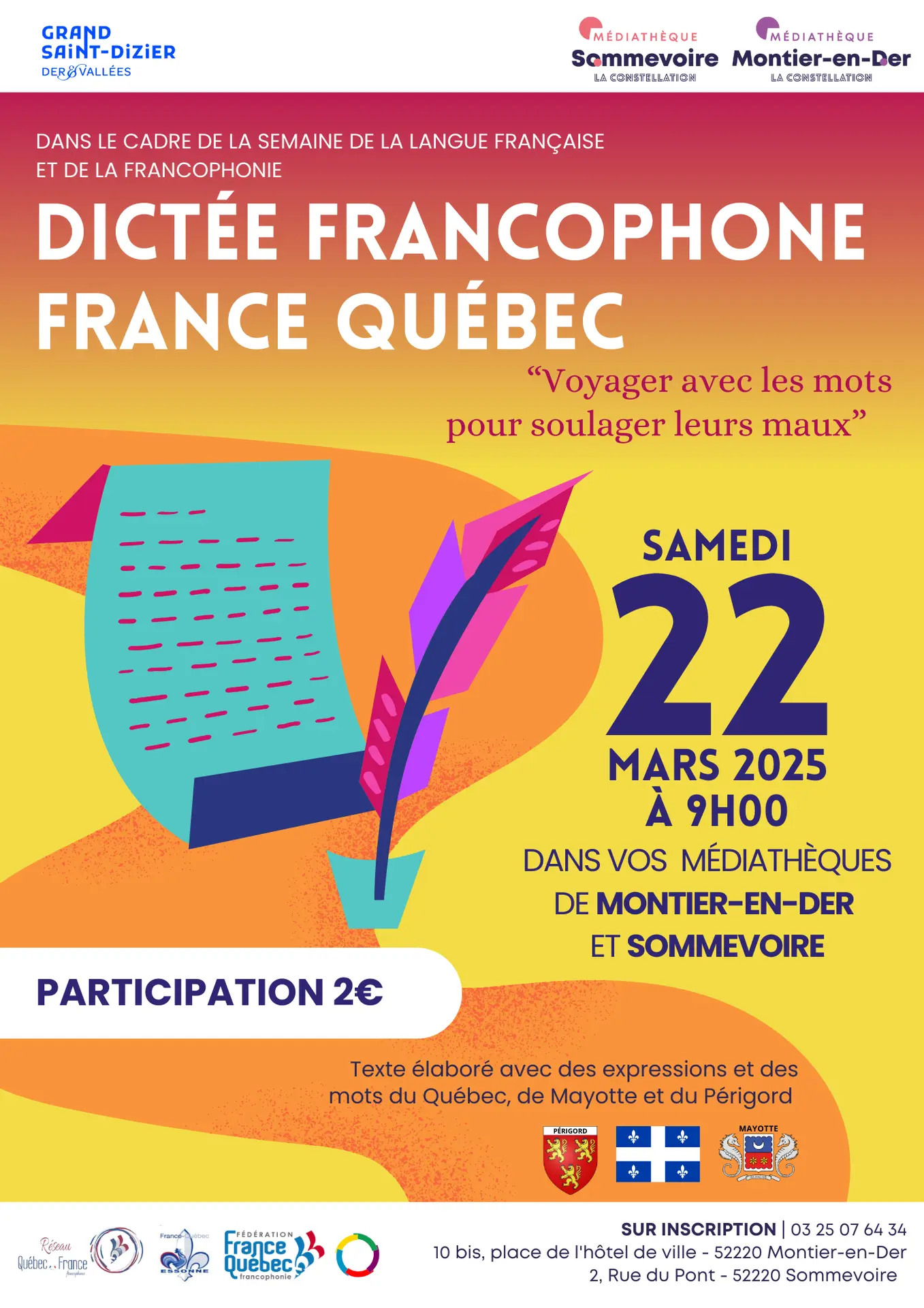 Dictée France Quebec