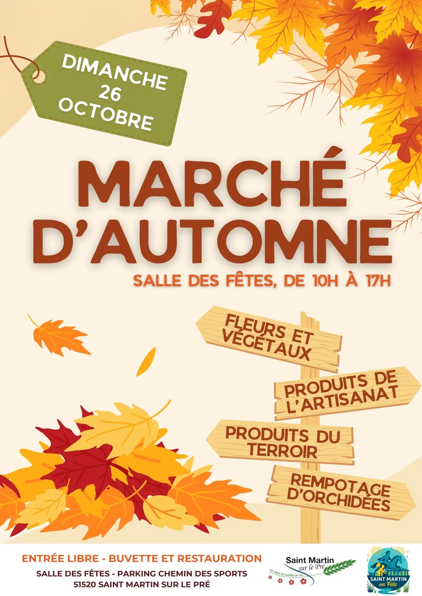 Marché d'Automne St Martin sur le Pré