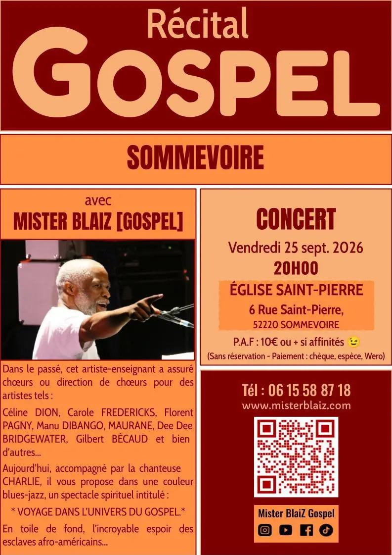 Récital gospel sommevoire 25 sept