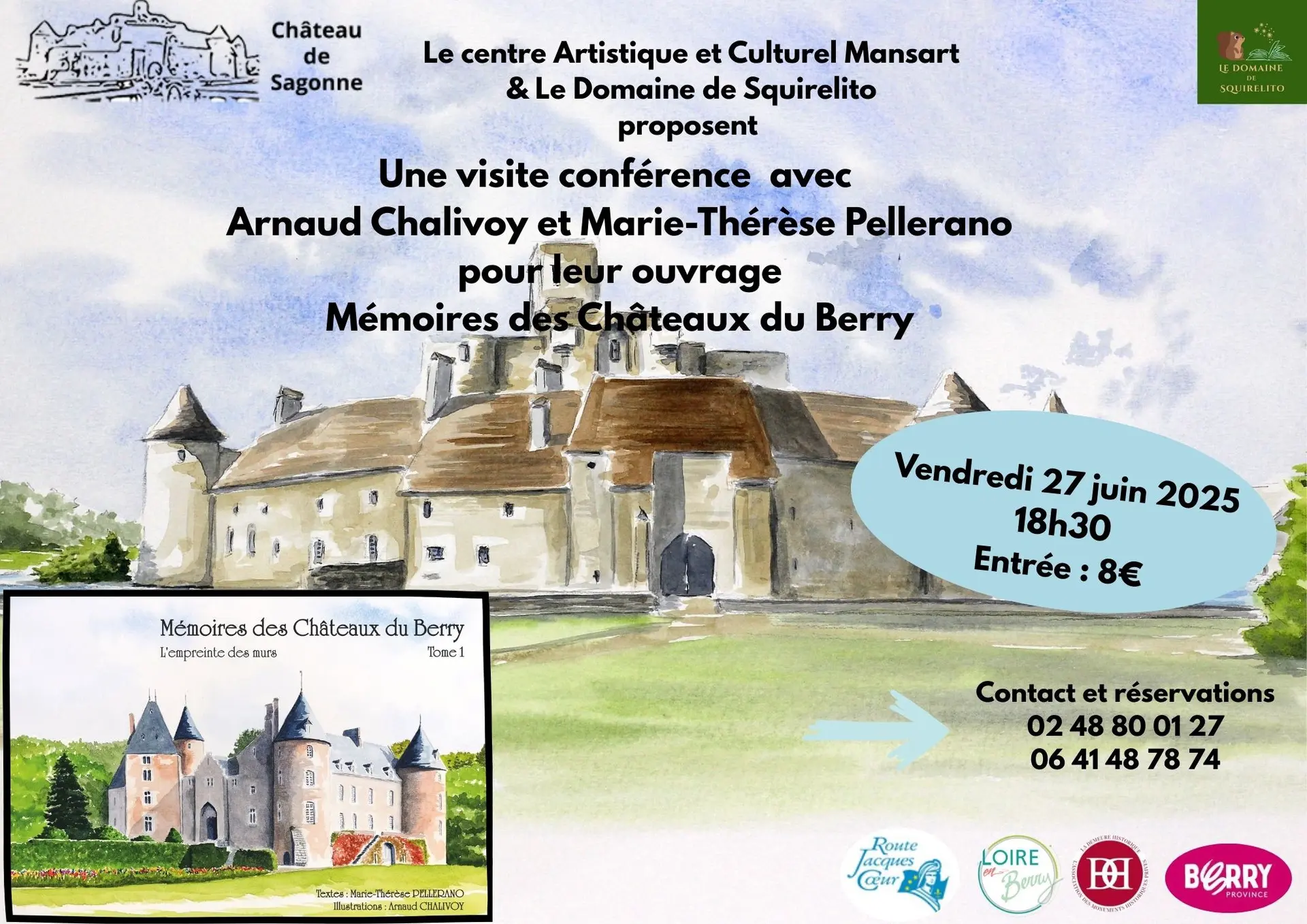 visite conférence Mémoires des châteaux du Berry  visuel 27 juin 2025