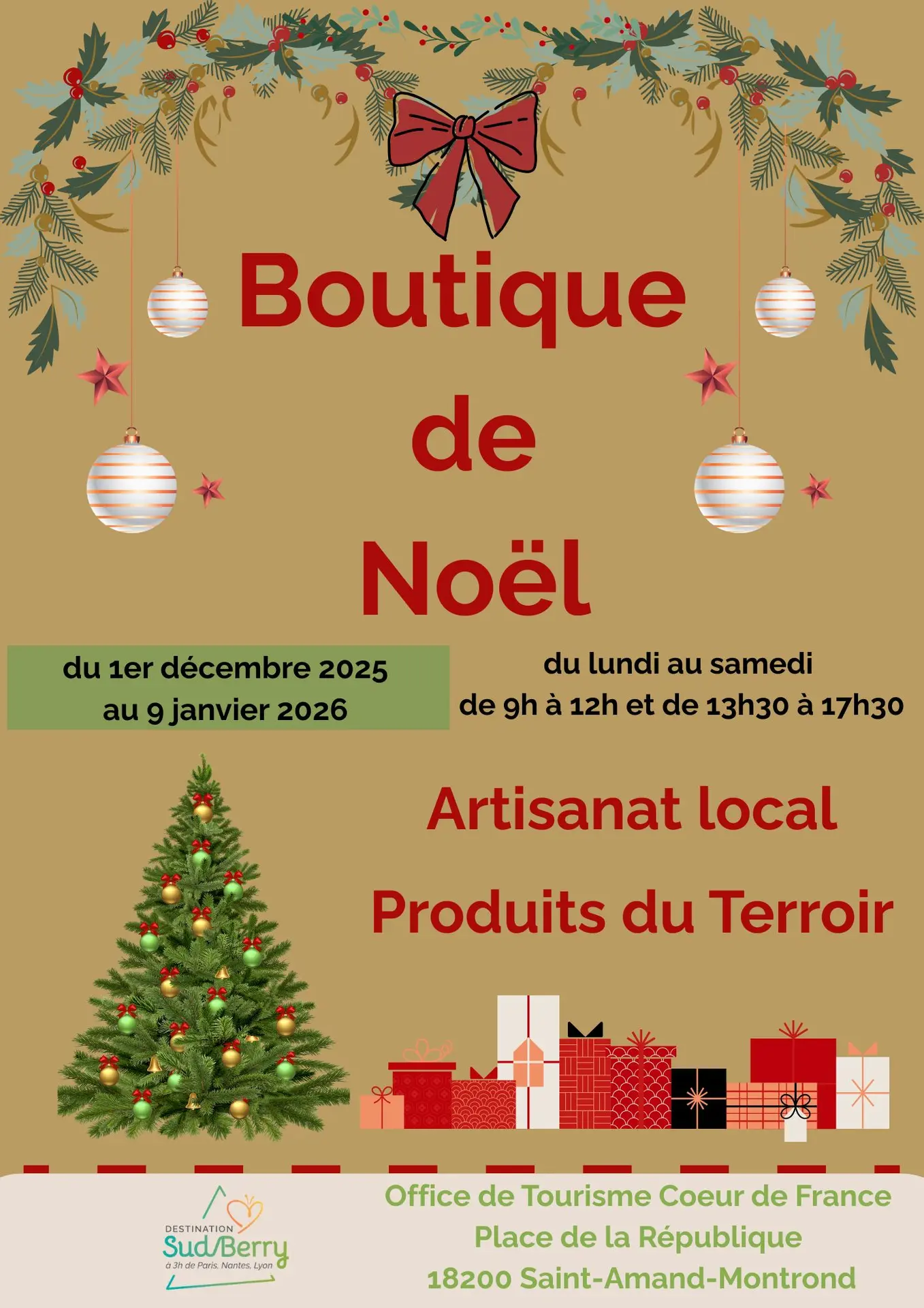 Affiche Boutique de Noël
