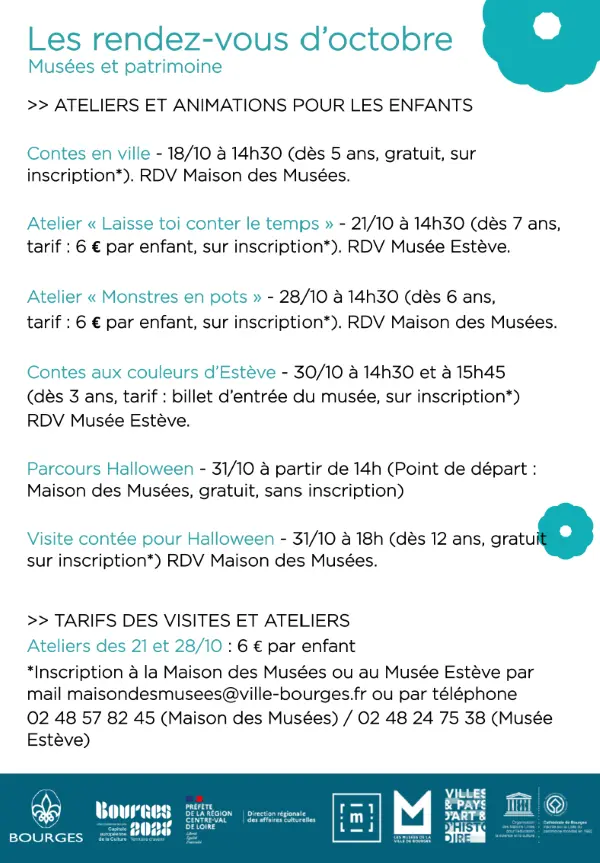 Les rendez-vous d'octobre 2