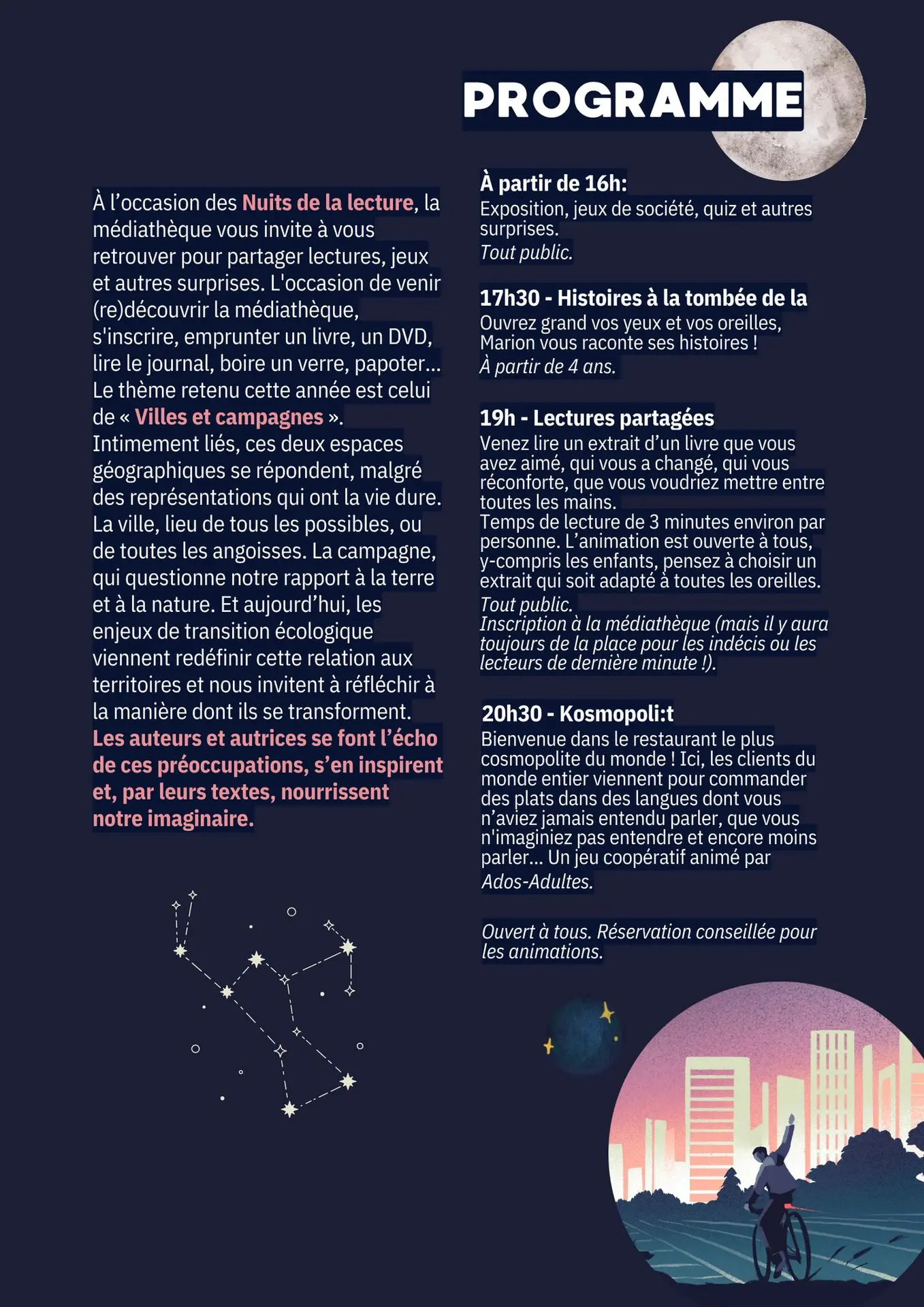 Nuits de la lecture programme