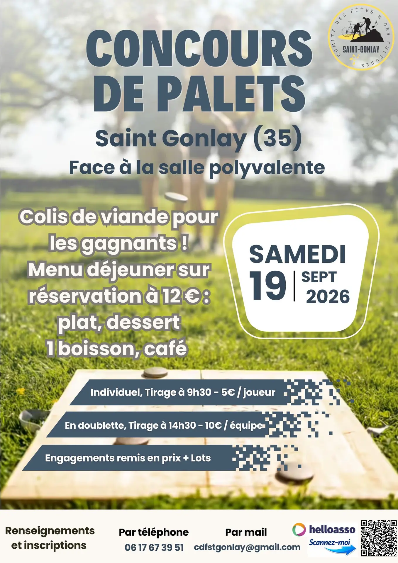 Affiche Concours de palets