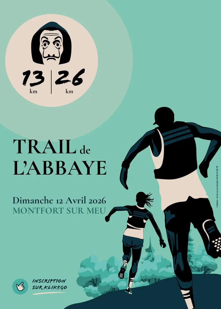 Affiche Trail de l'Abbaye 2026