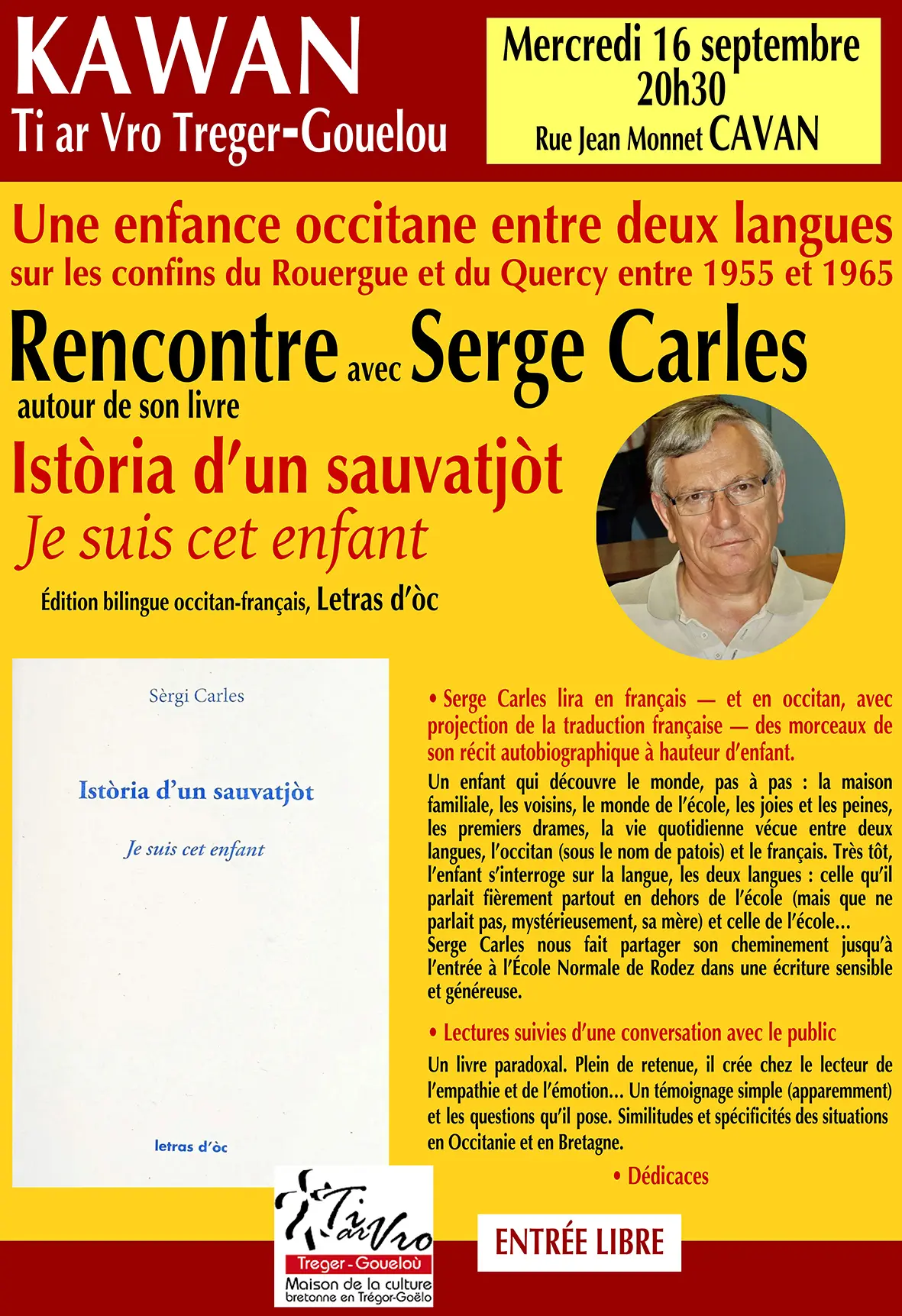 Affiche KAWAN Ti ar vro 16 sept. 2026