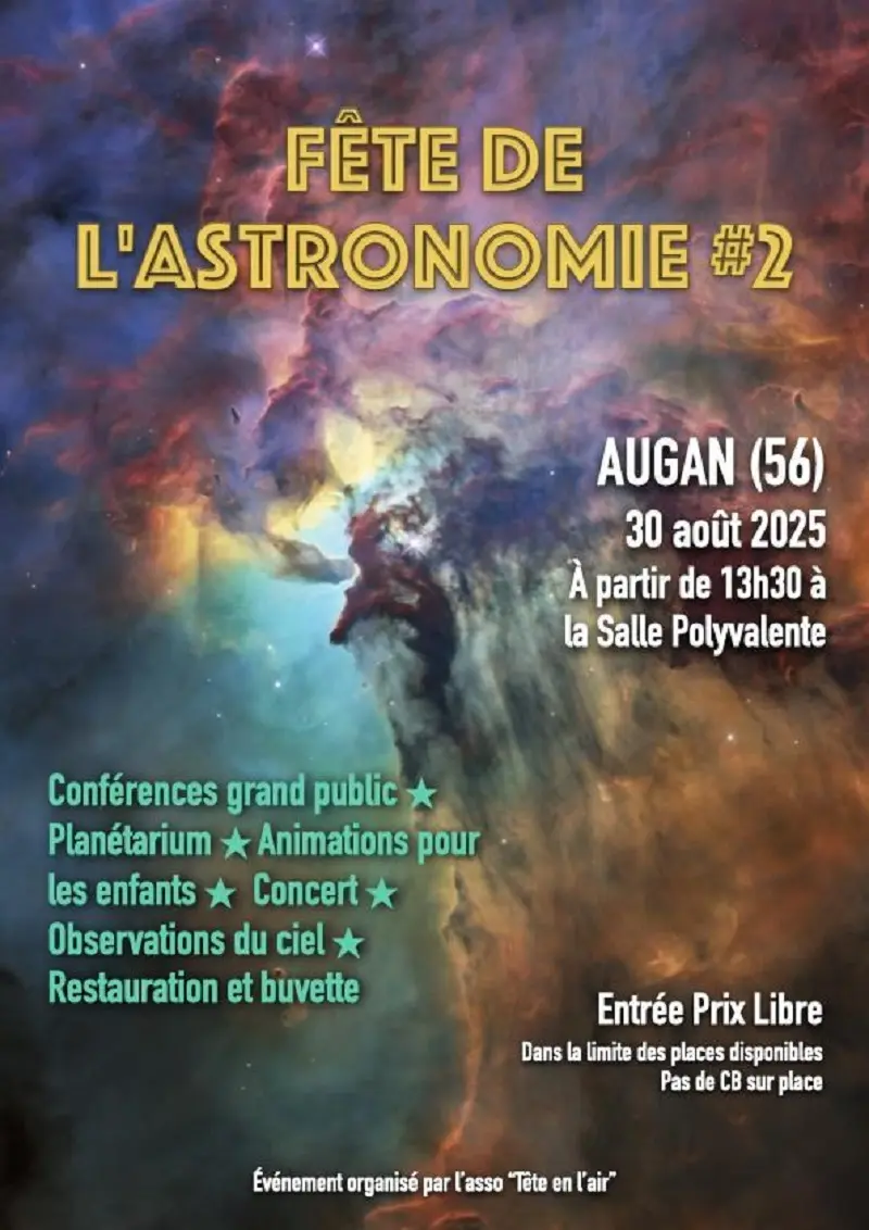 Affiche fête astronomie augan-août 25