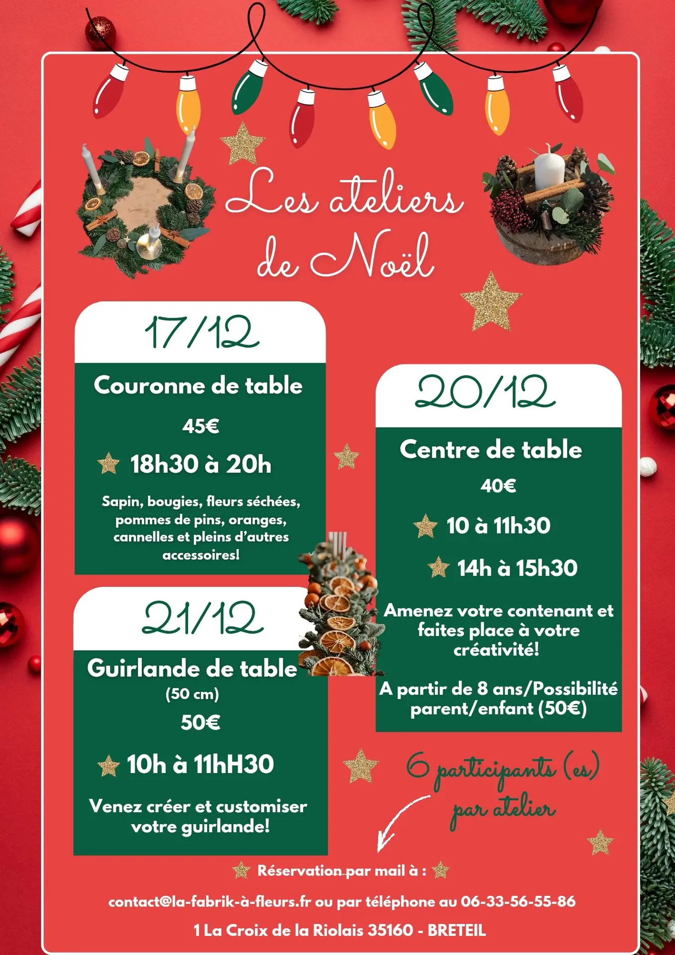 Atelier Noël La Fabrik à Fleurs