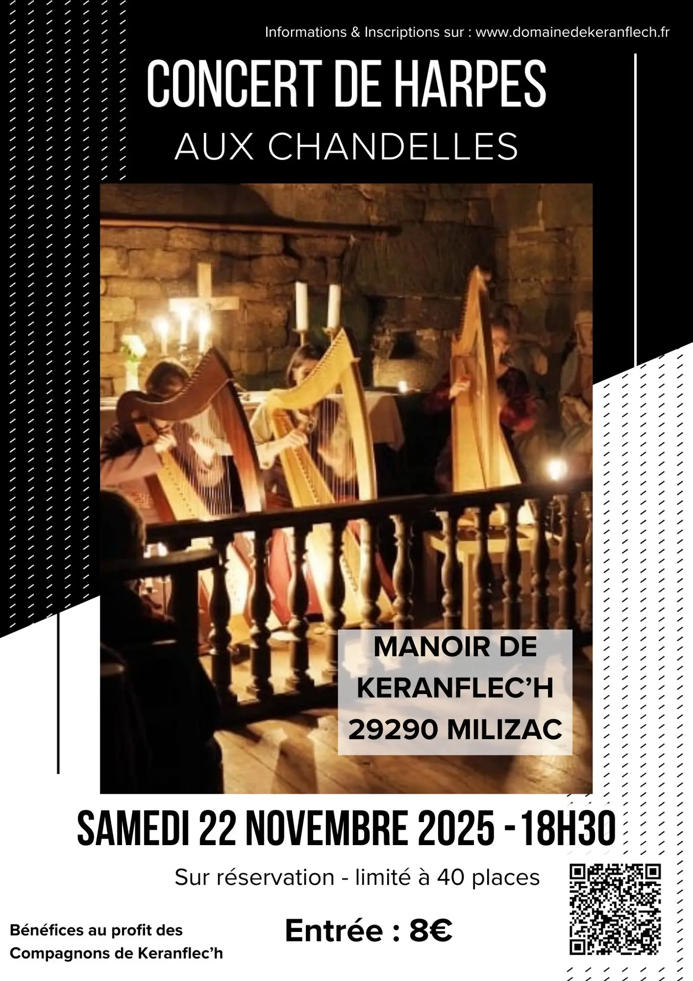 Affiche concert de harpes