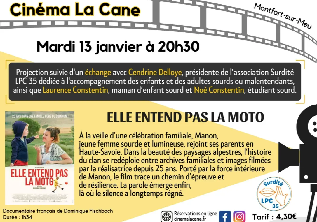 Projection Elle entend pas la moto