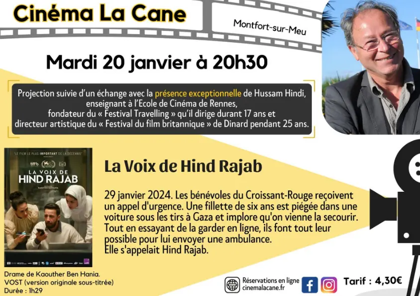 Projection La voix de Hindi Rajab