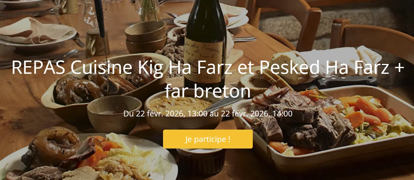 Repas cuisine Kig Ha Farz et Pesked Ha Farz