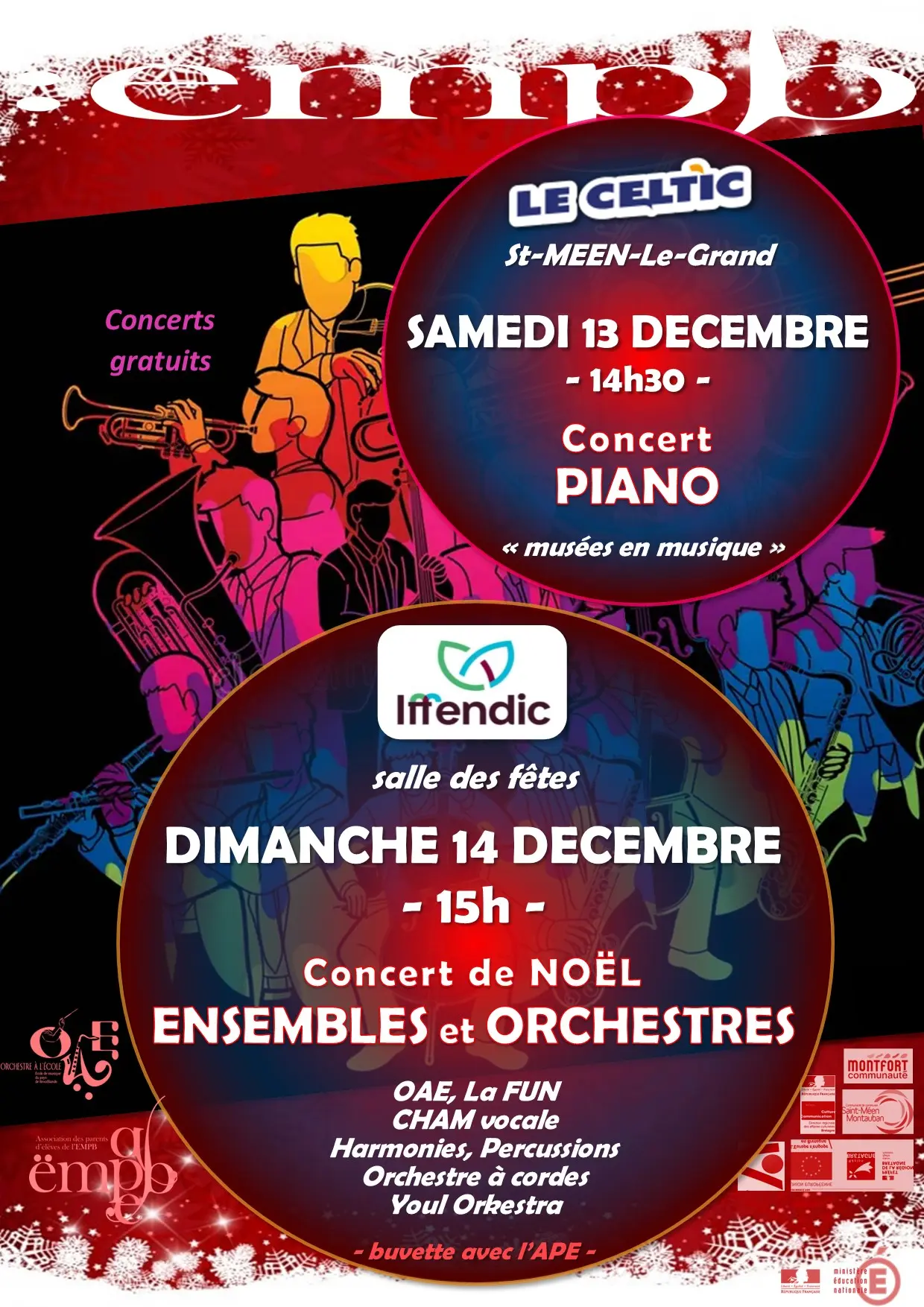 Concerts de Noël de l'EMPB