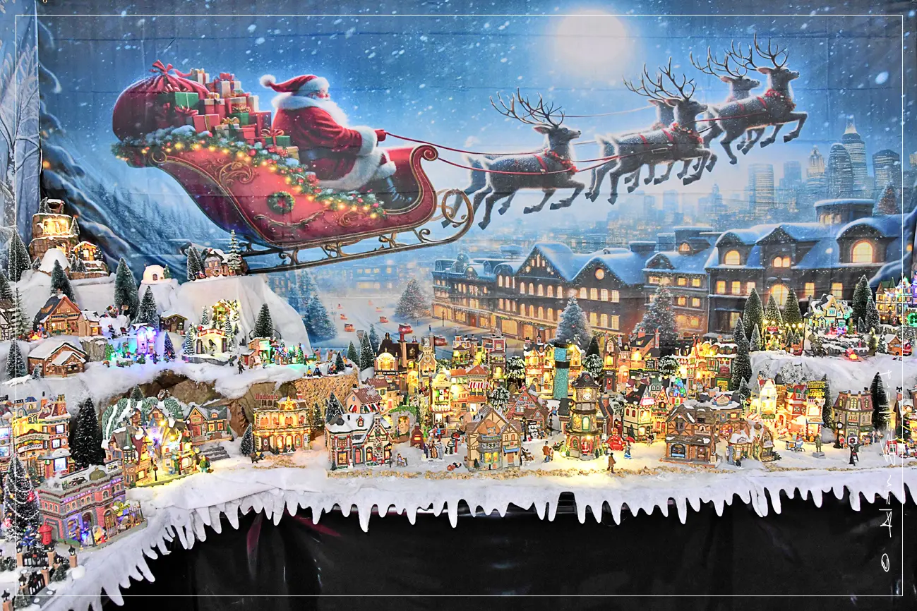Village miniature de Noël