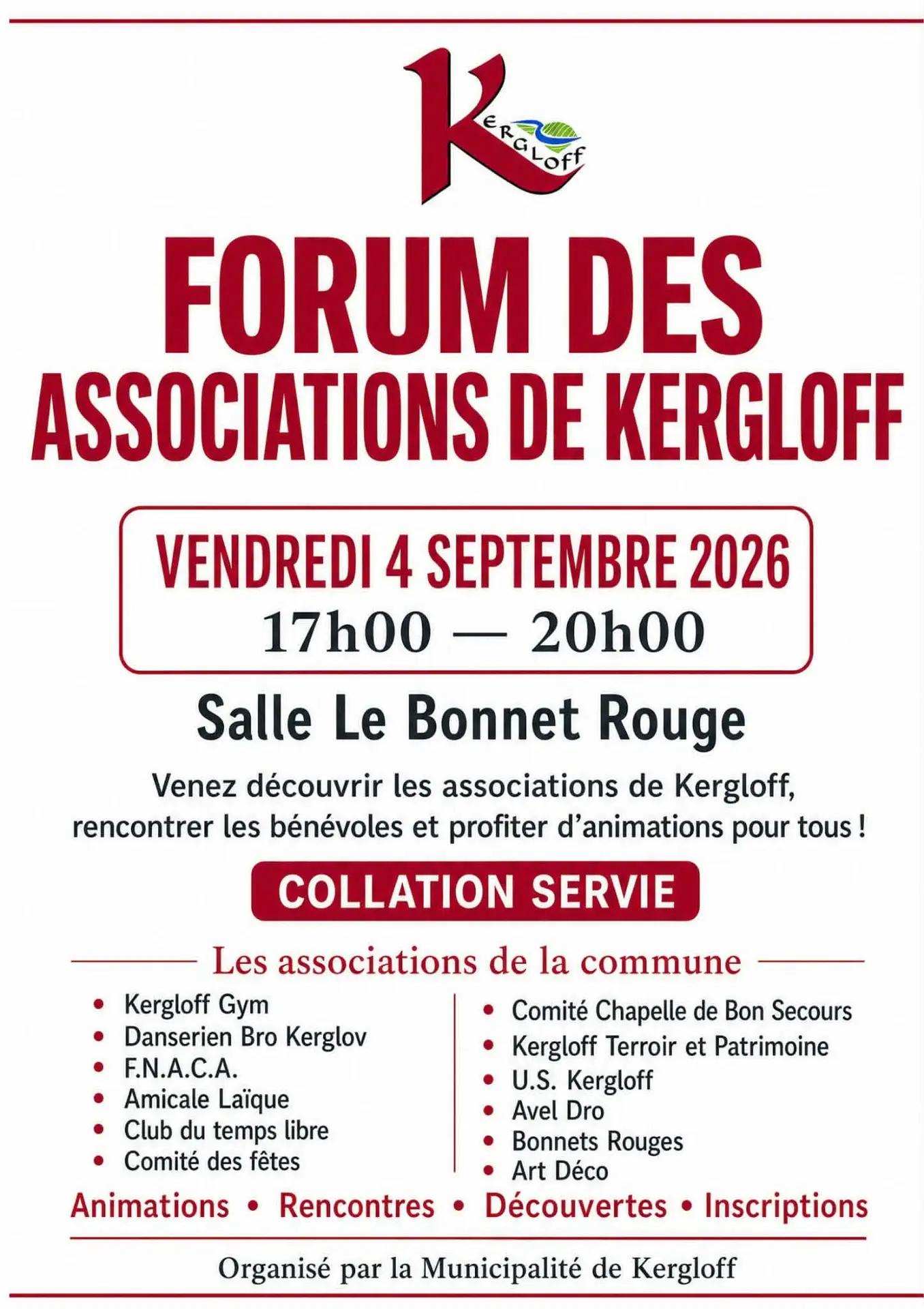 Forum des associaitons kergloff