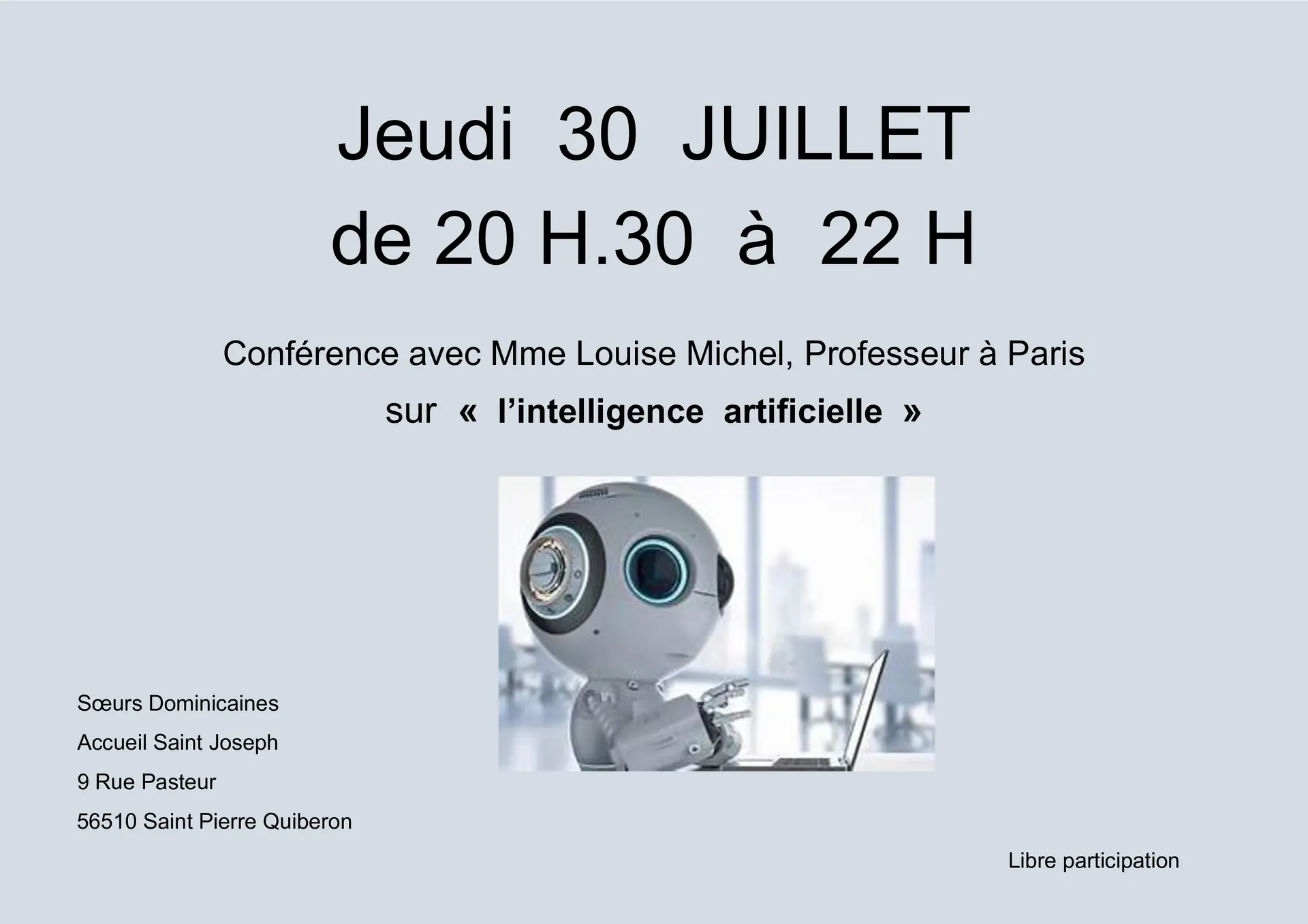 Jeudi 30 JUILLET 2026 louise Michel (IA)