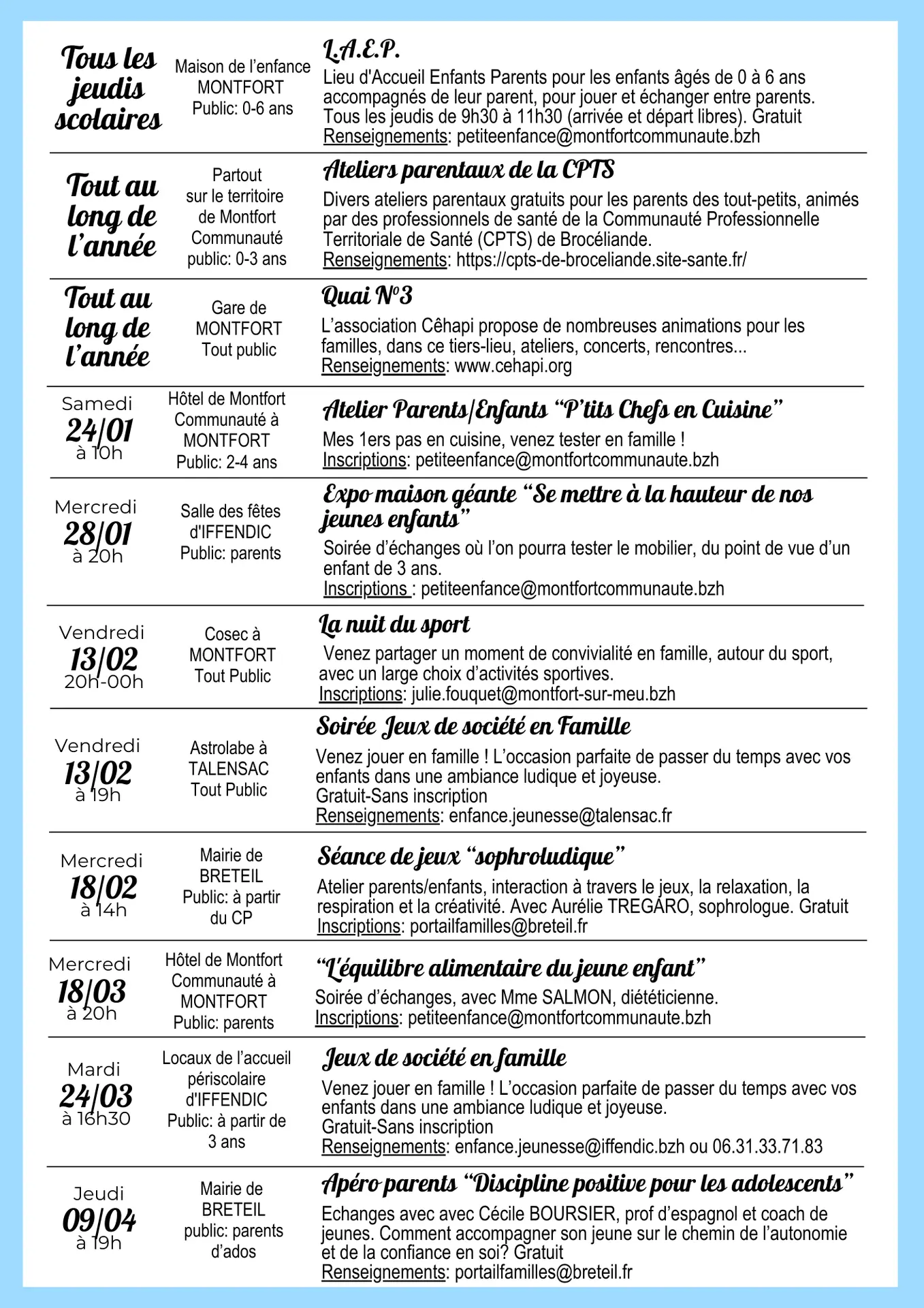 Programme Parent(hèse) Famille