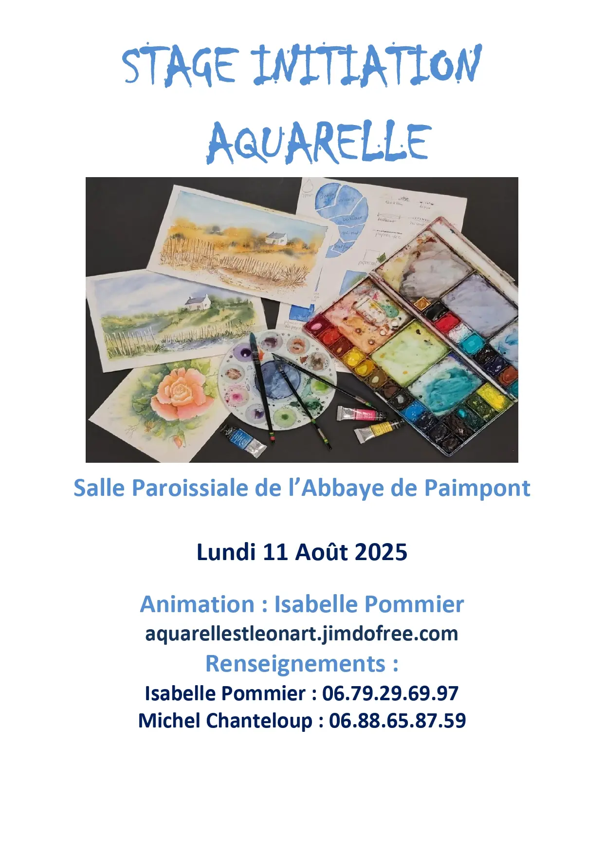 STAGE INITIATION aquarelle