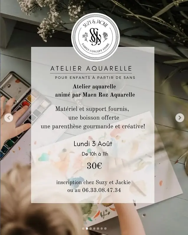 Atelier aquarelle pour enfants