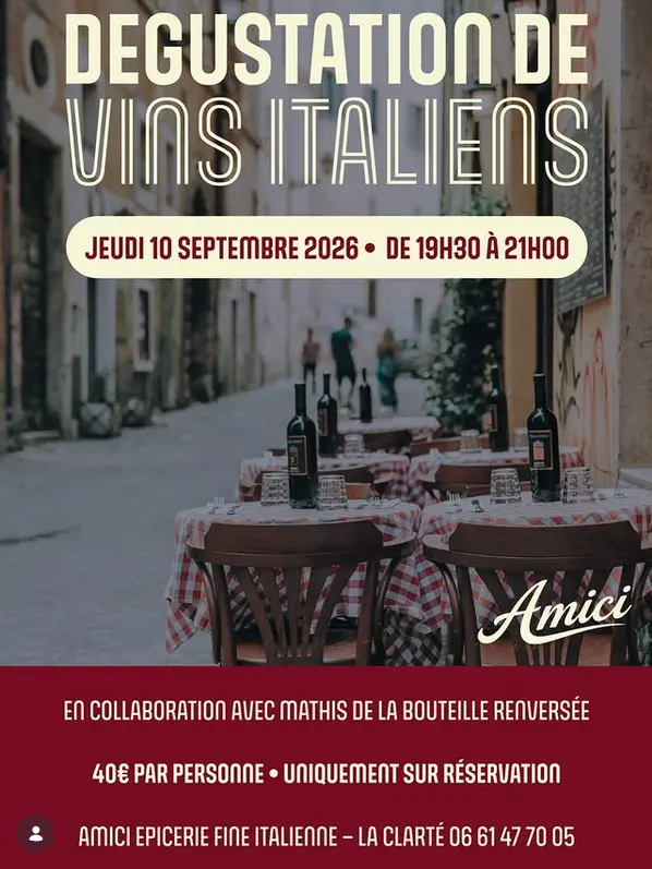Dégustation de vins italiens