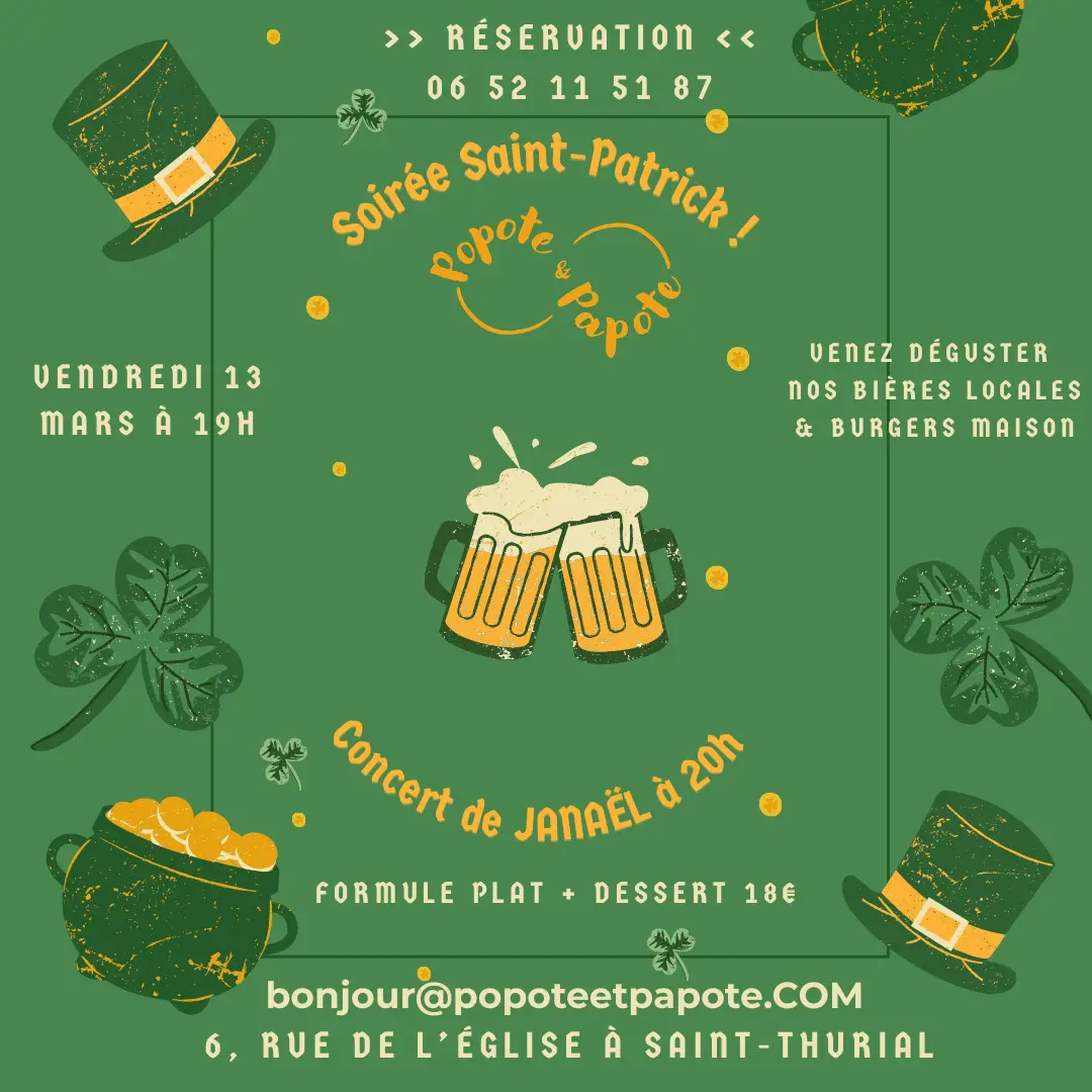 INSTA SOIRÉES REPAS - INSTA SAINT PATRICK