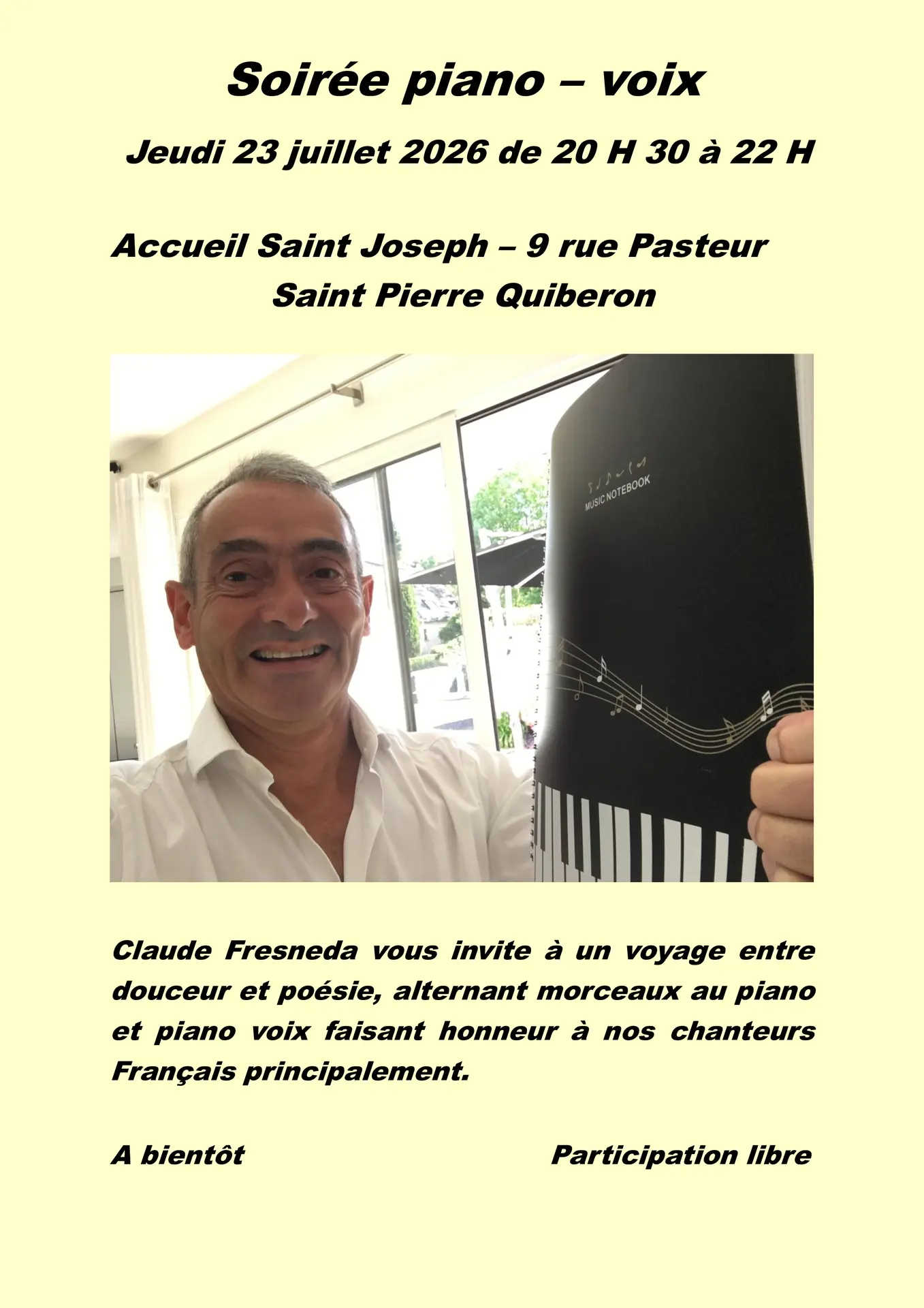 Soirée piano 23-07-2026 St Joseph Claude Fresneda