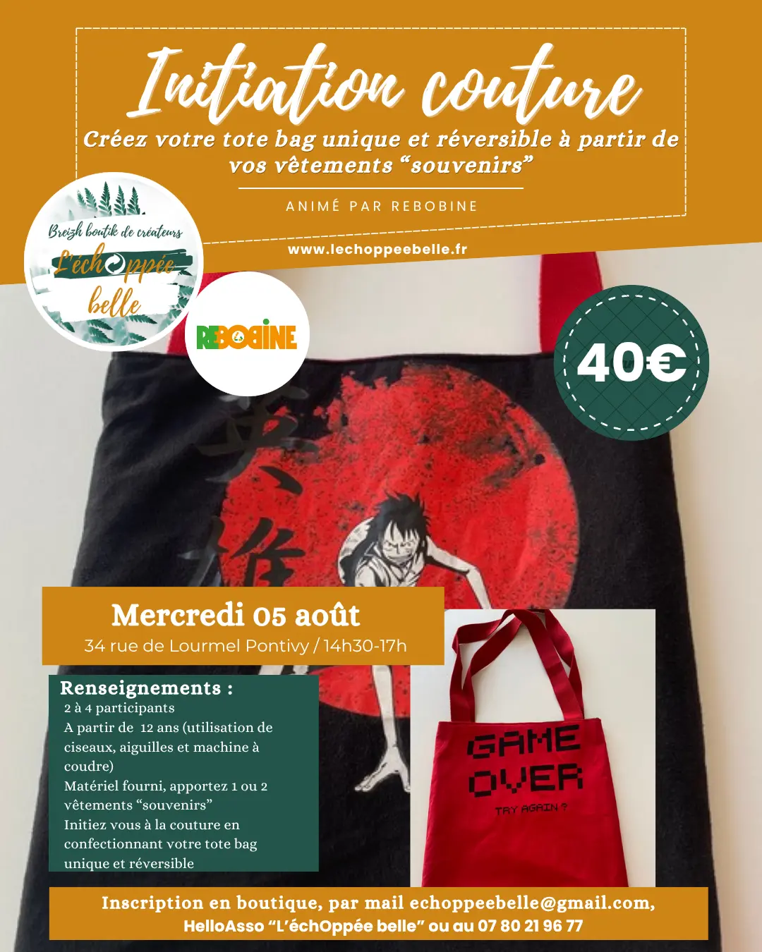 Couture tote bag