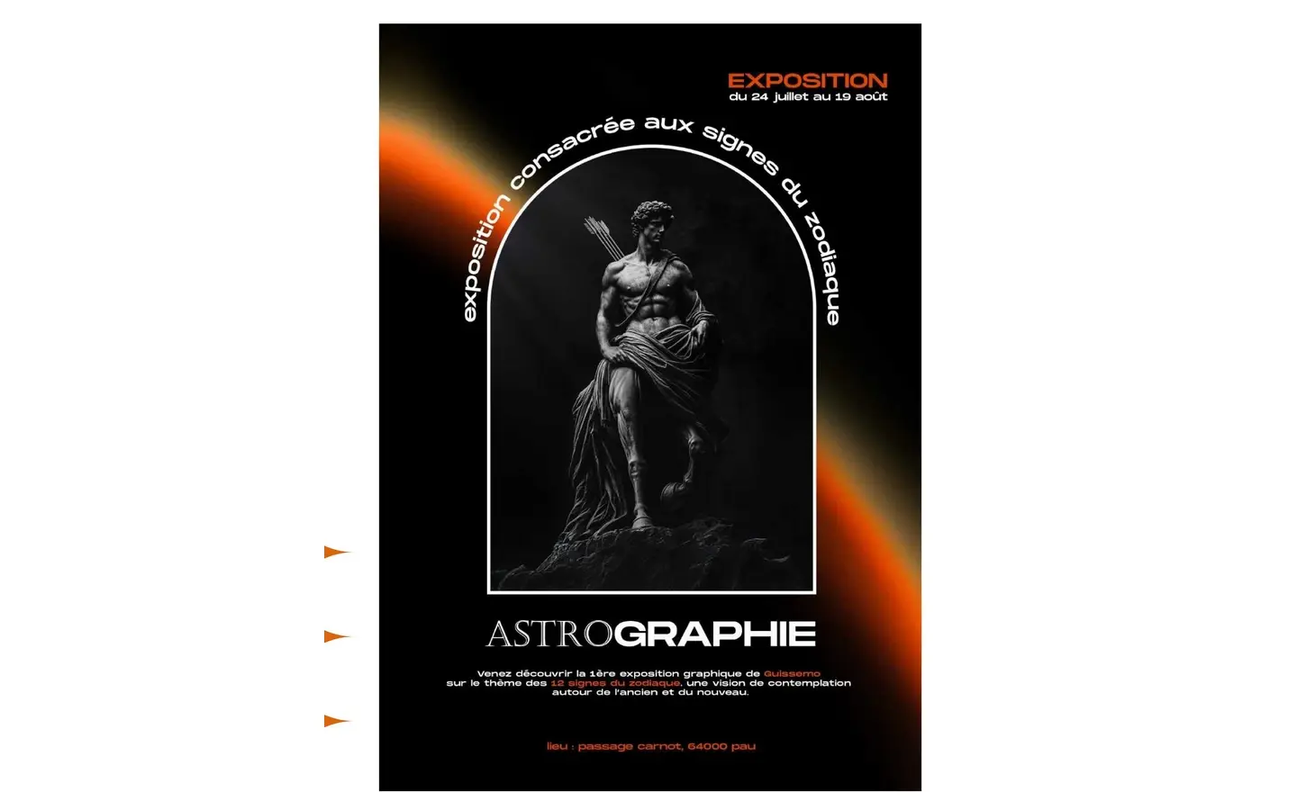 Exposition astrographie au passage carnot à Pau
