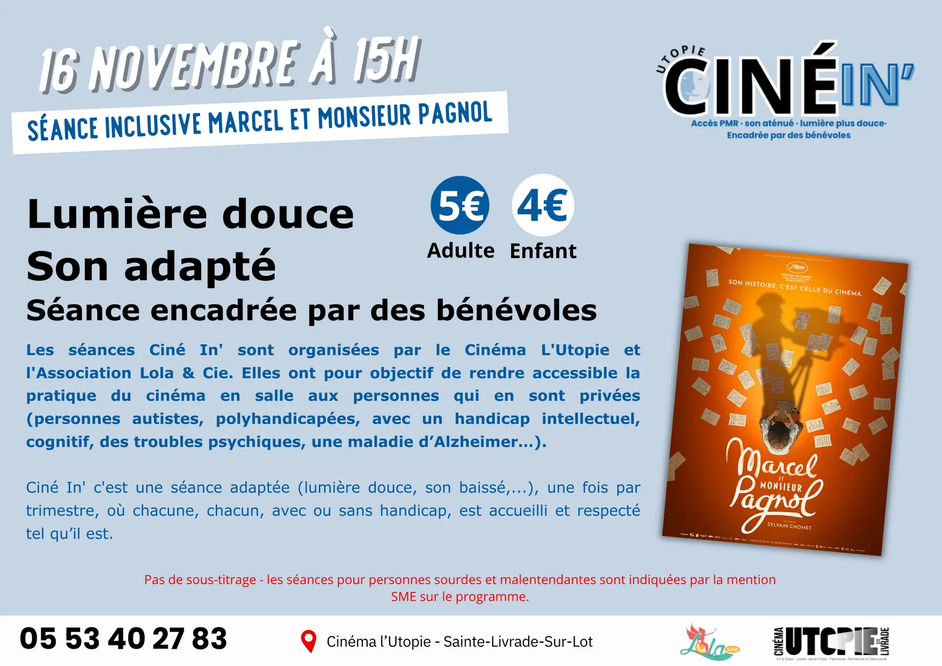 Impressions A3 - séance ciné in