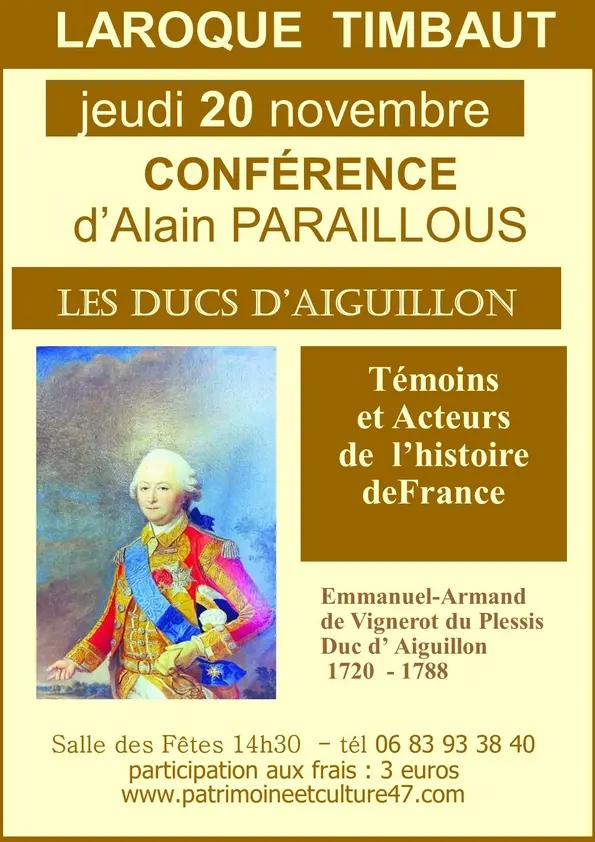 20-11-2025-Conférence Les ducs d'aiguillon_Laroque-Timbaut