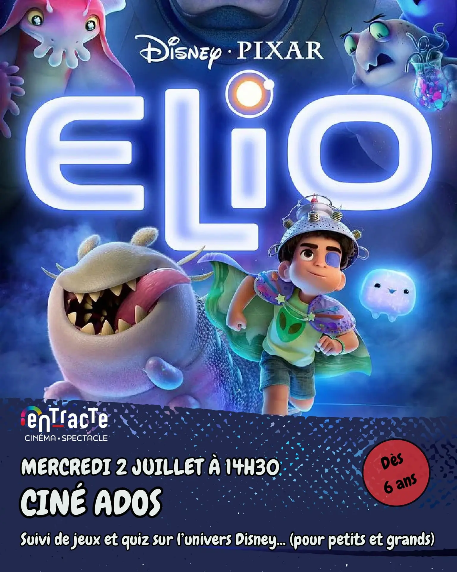 2 juillet 2025 Ciné Ado au cinéma Entract à Mugron film Elio
