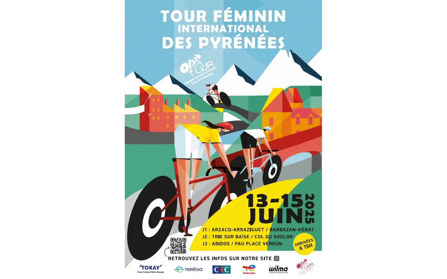 tour international des pyrénées cycliste affiche