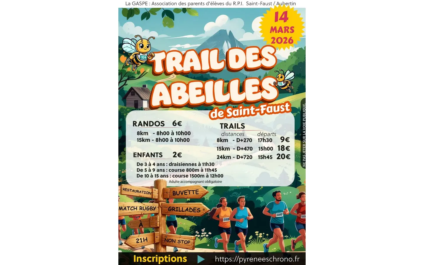 trail des abeilles st faust