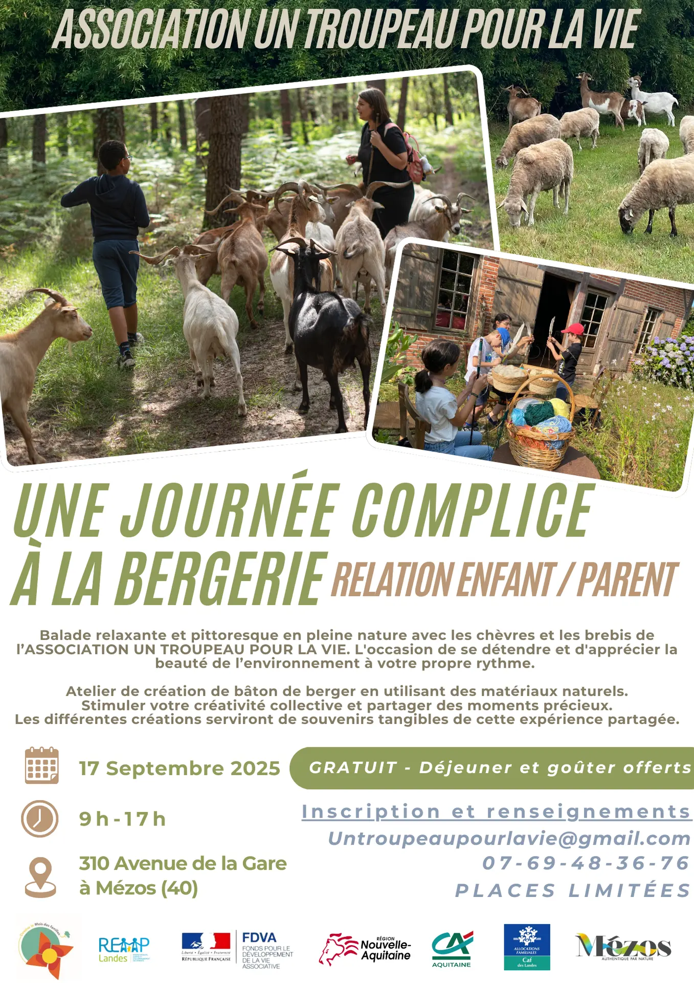 Journée complice à la bergerie – Balade et atelier bâton de berger
