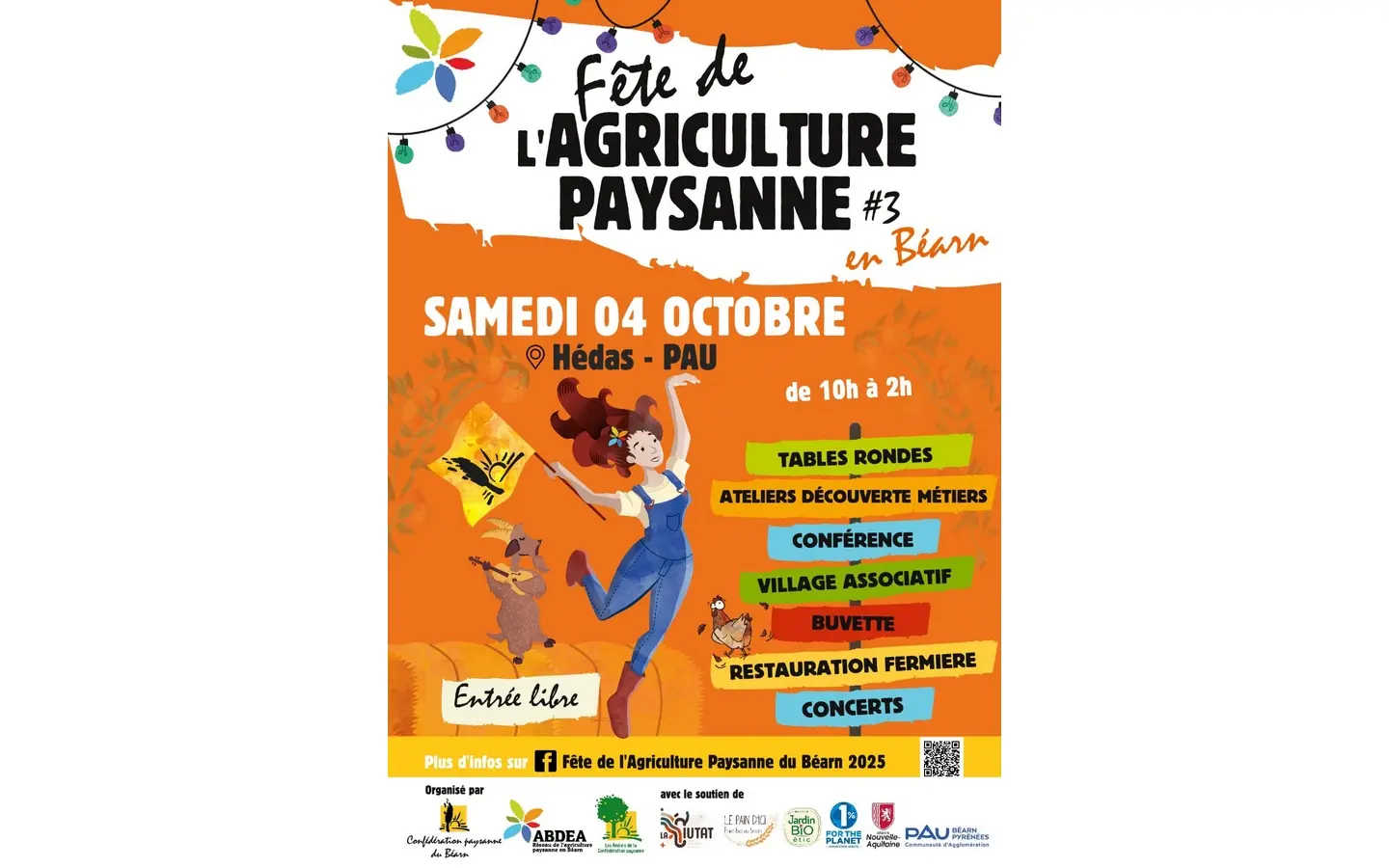 Affiche fête de l'agriculture paysanne en Béarn
