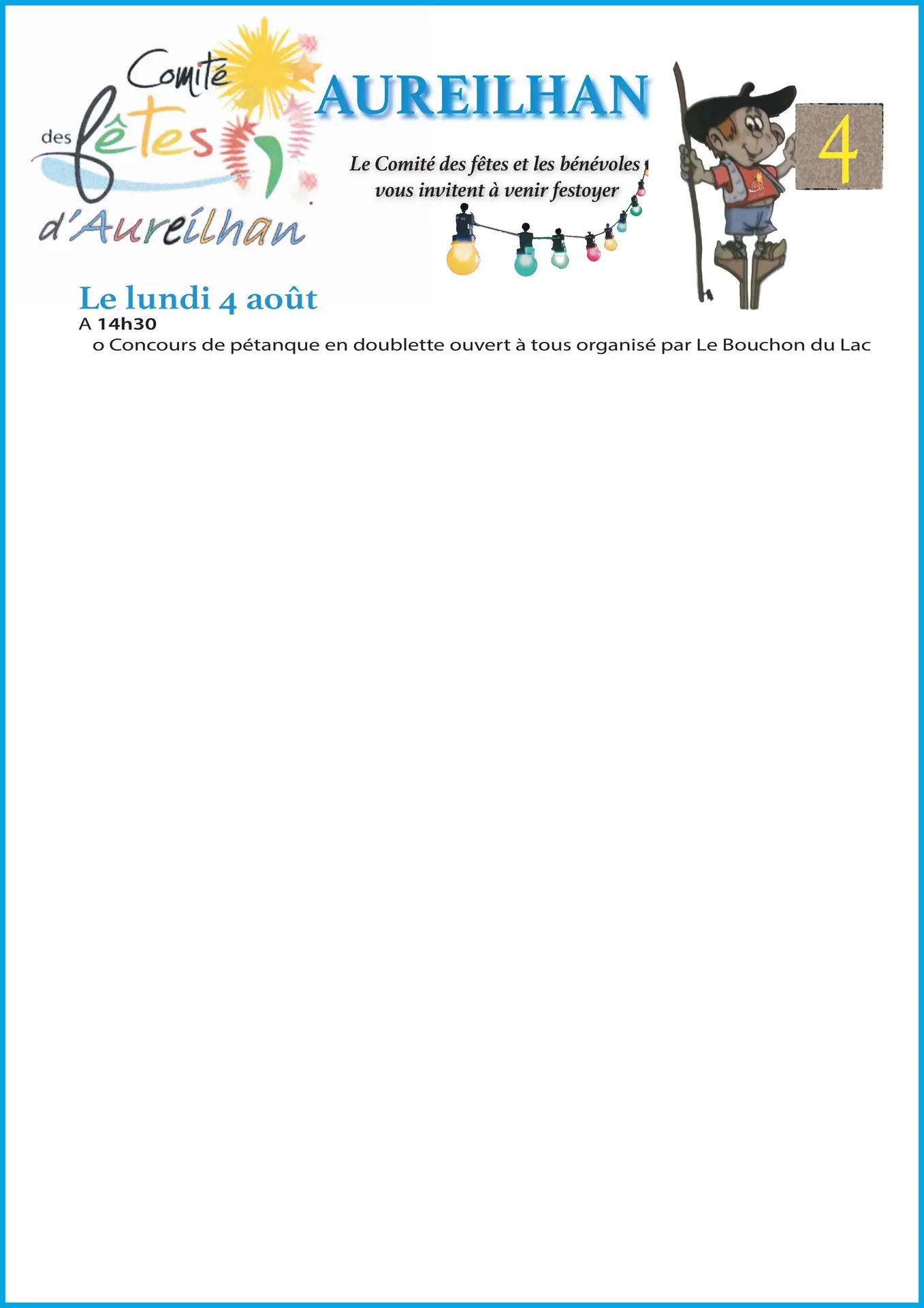 Aureilhan - Affiche Fêtes - Programe 4 août 2025