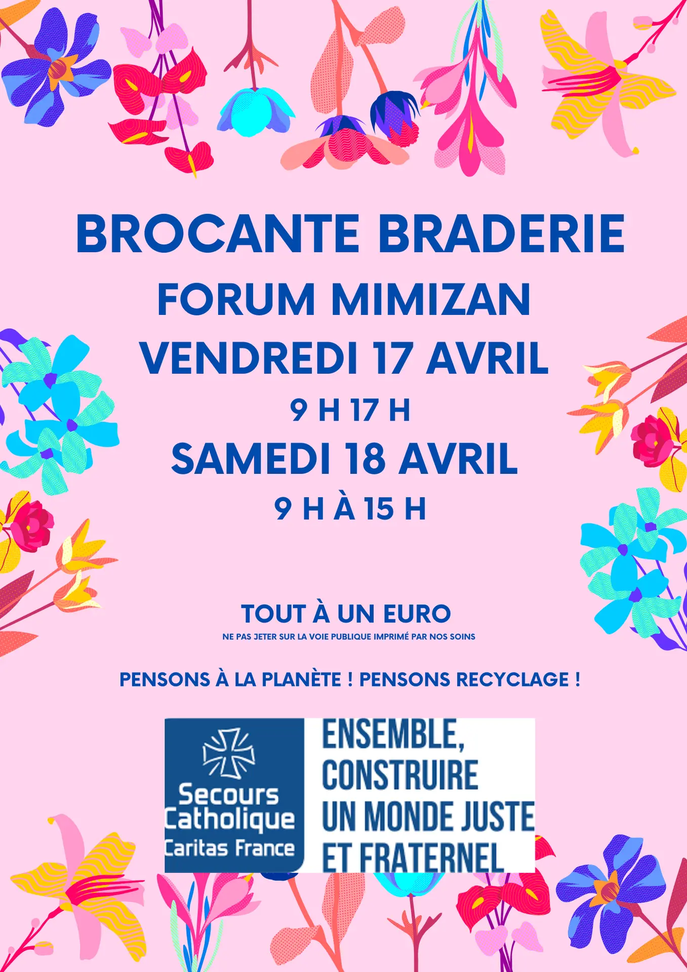 Brocante braderie Forum Mimizan vendredi 17 samedi 18 avril 9 h à 17 h - 1