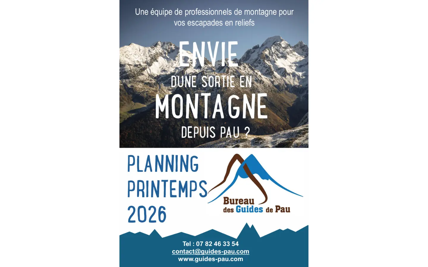 Bureau des Guides de Pau - Programme du printemps 2026