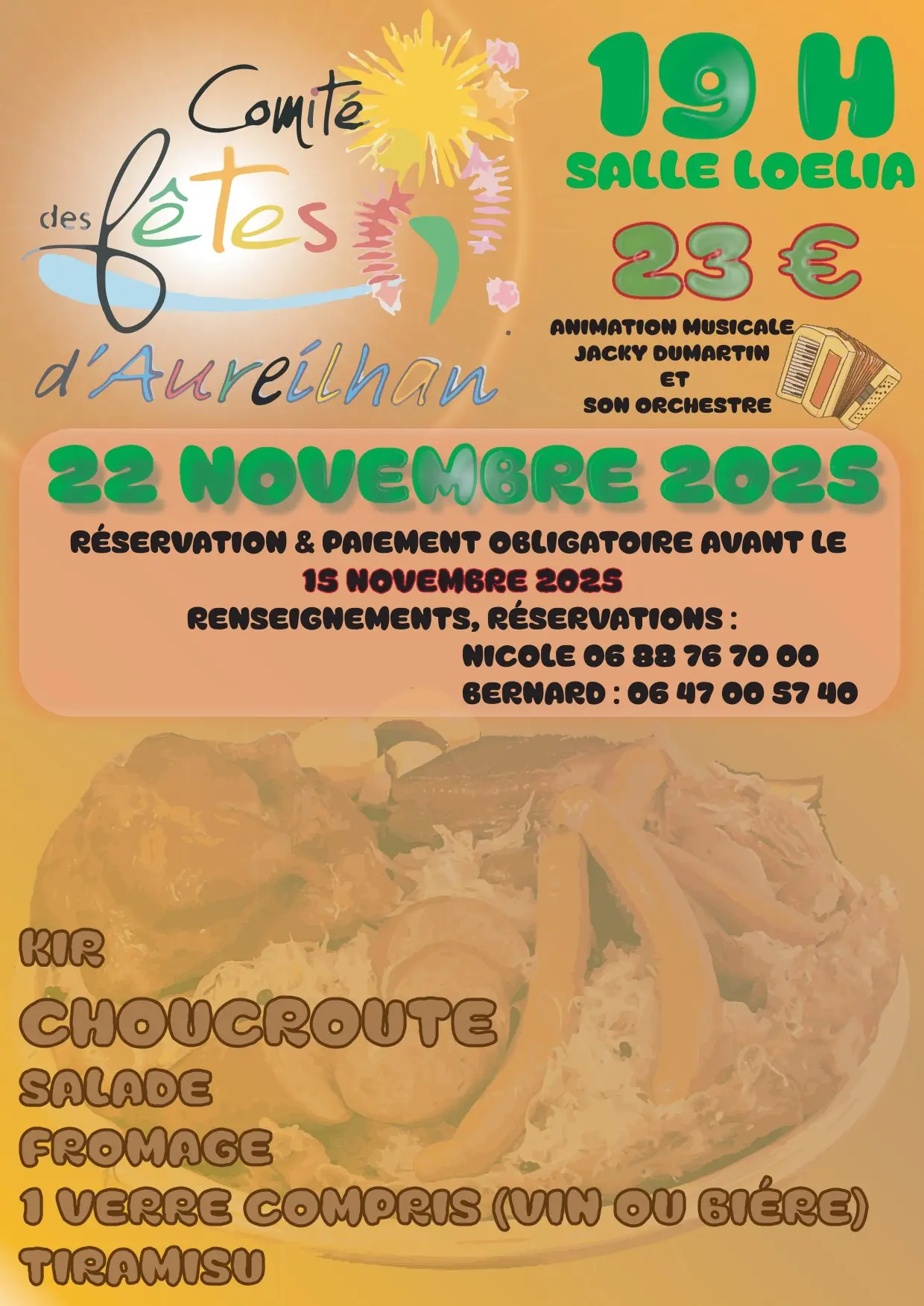 Repas Choucroute et Bal