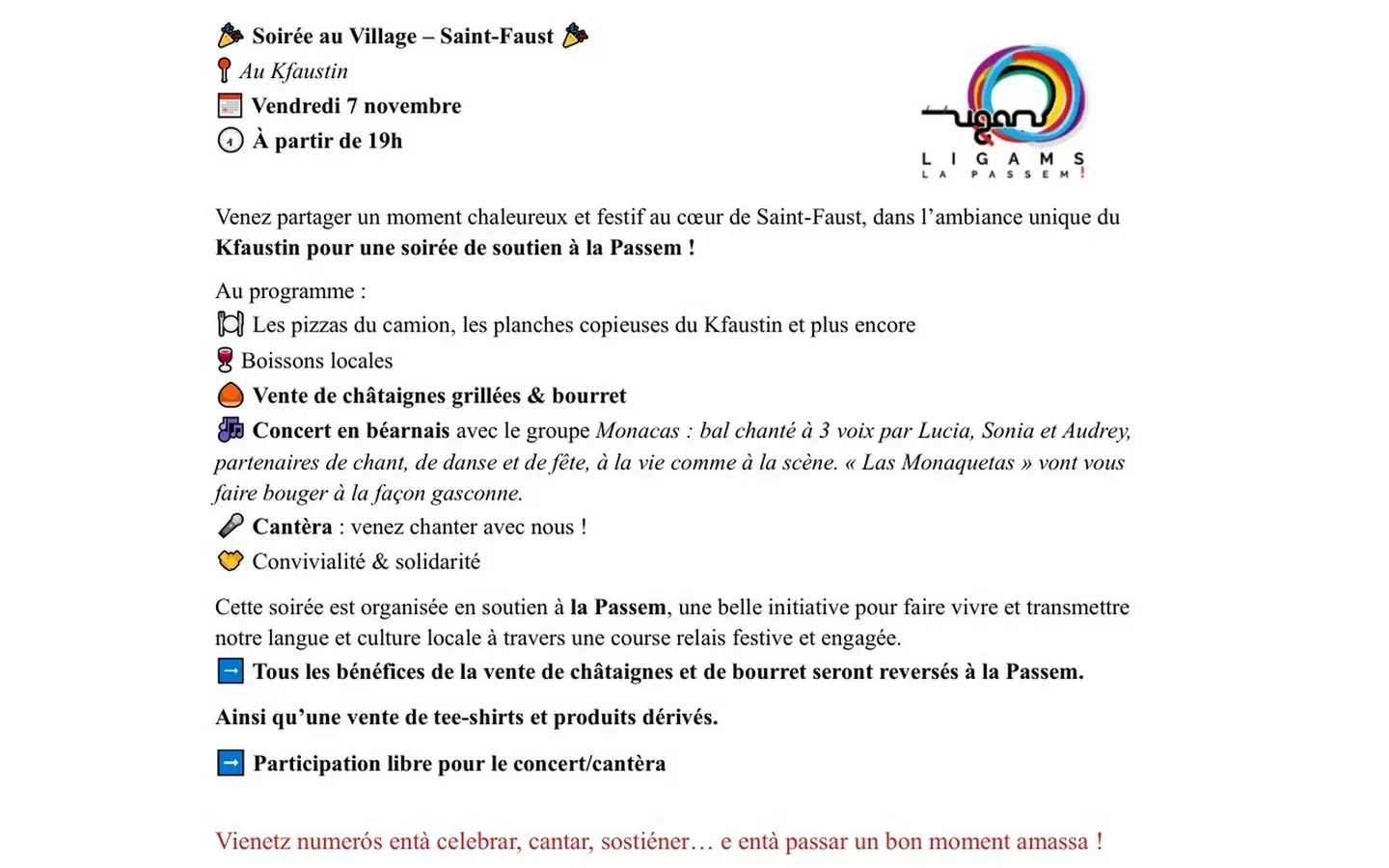 Concert béarnais détails