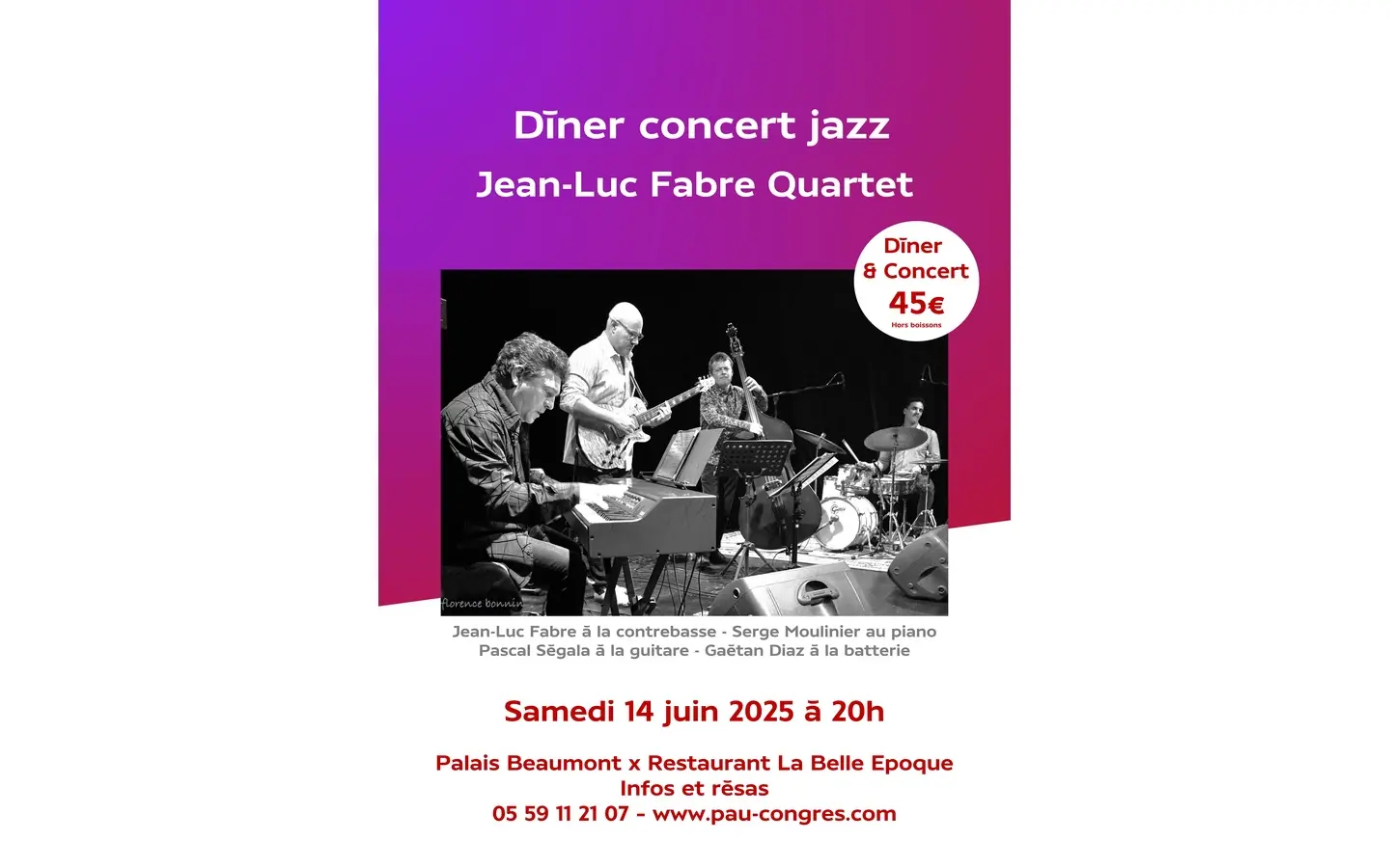Diner concert Jazz La Belle Époque