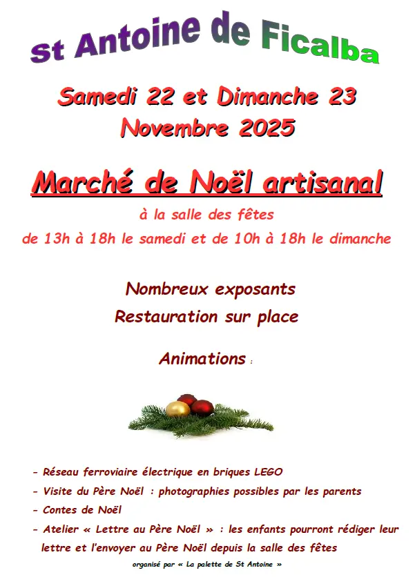 Du-22-au-23-11-2025-Marché de Noël artisanal_St-Antoine de Ficalba