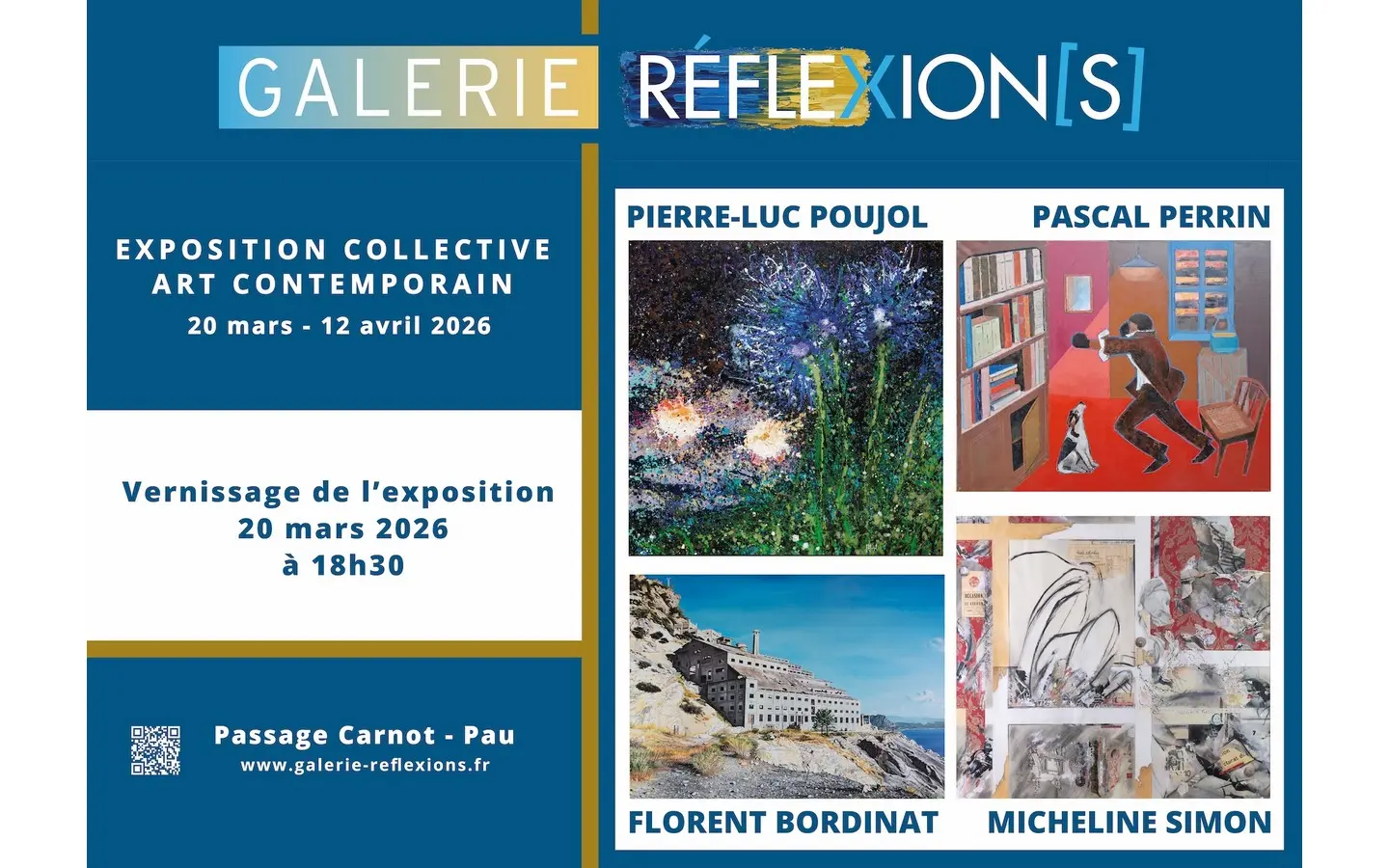 Exposition collective art contemporain galerie réflexion[s] paysage